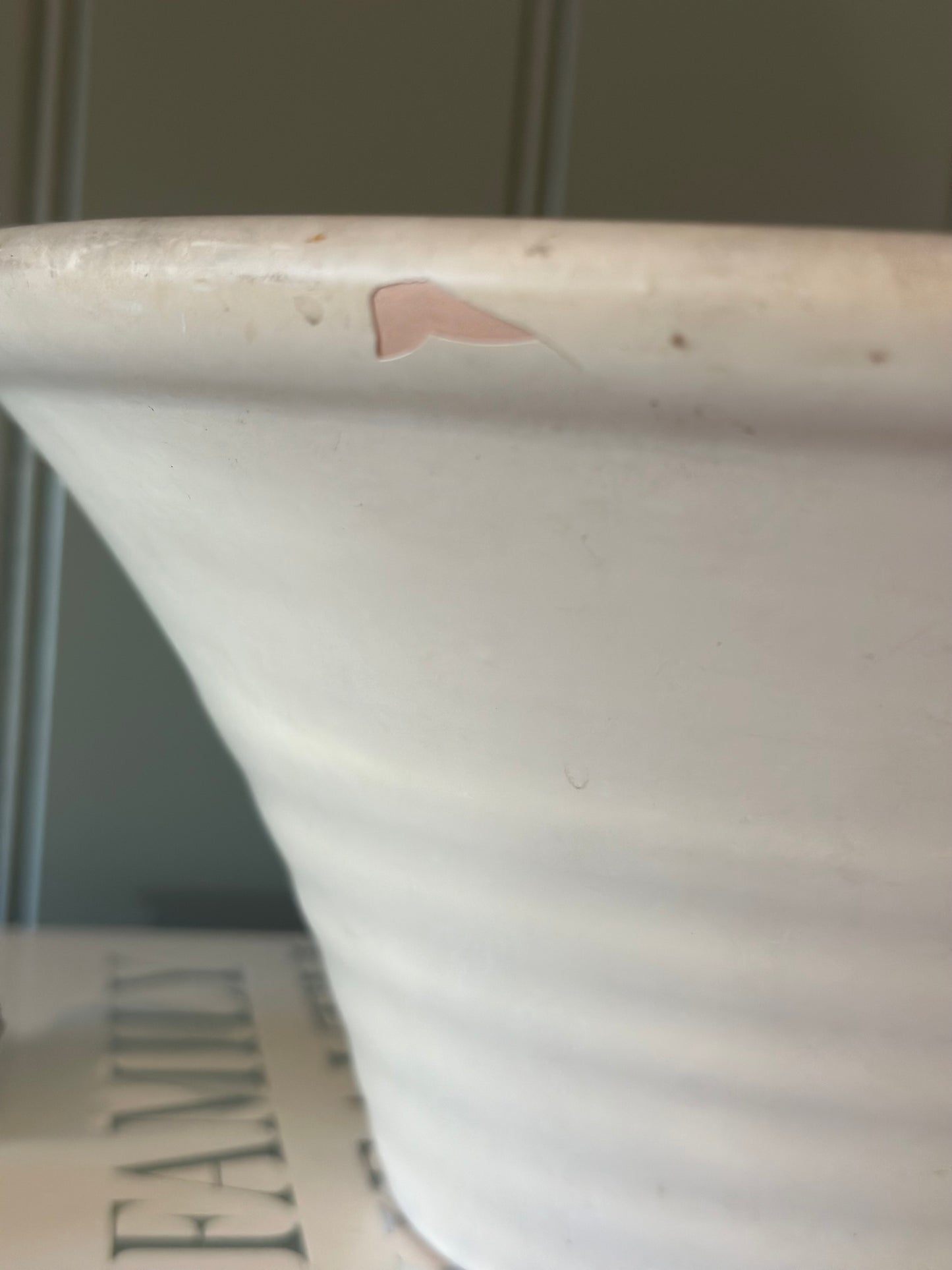 Mini dough bowl from France cream planter