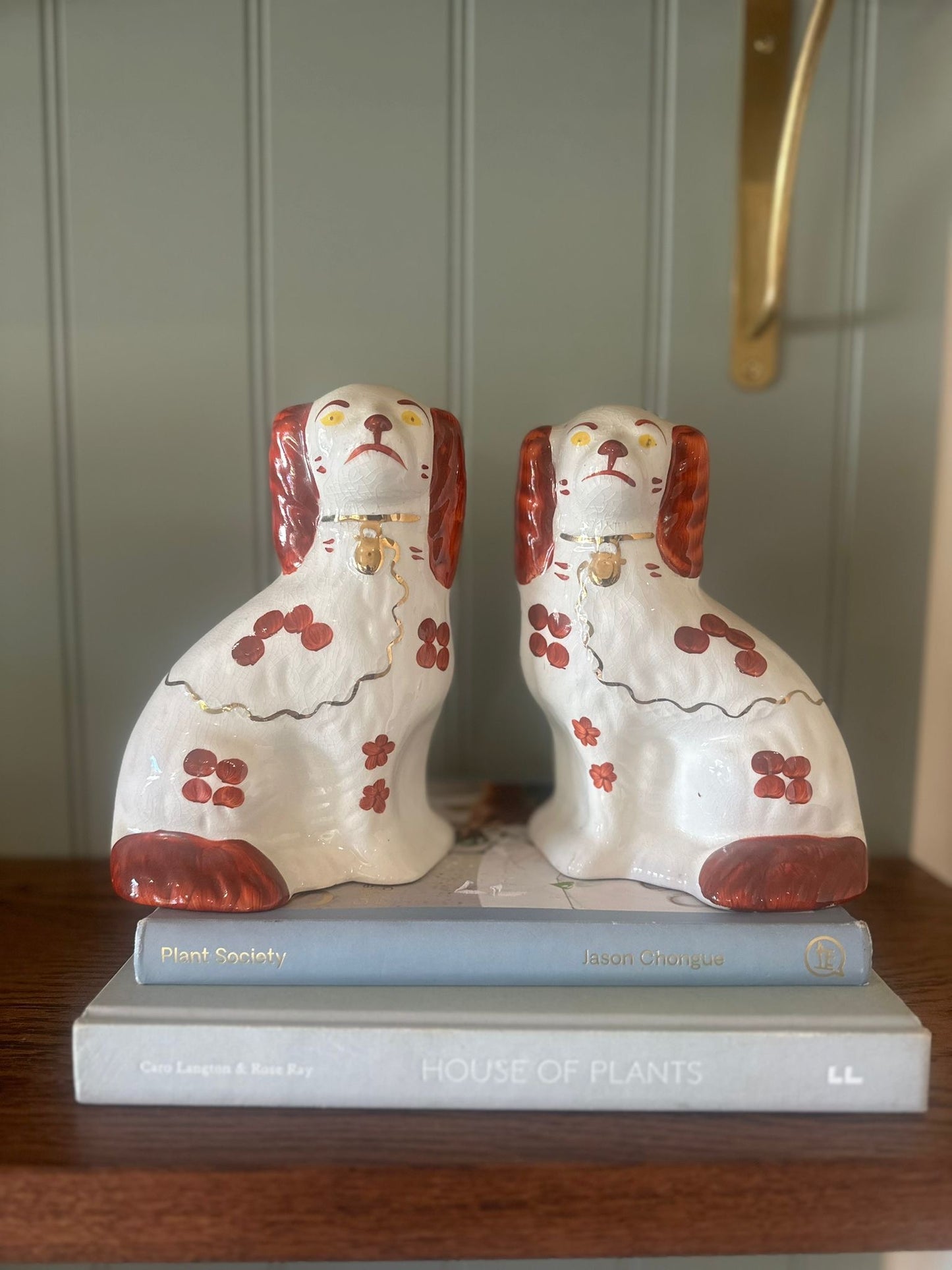 vintage Stafford style wally dogs pair
