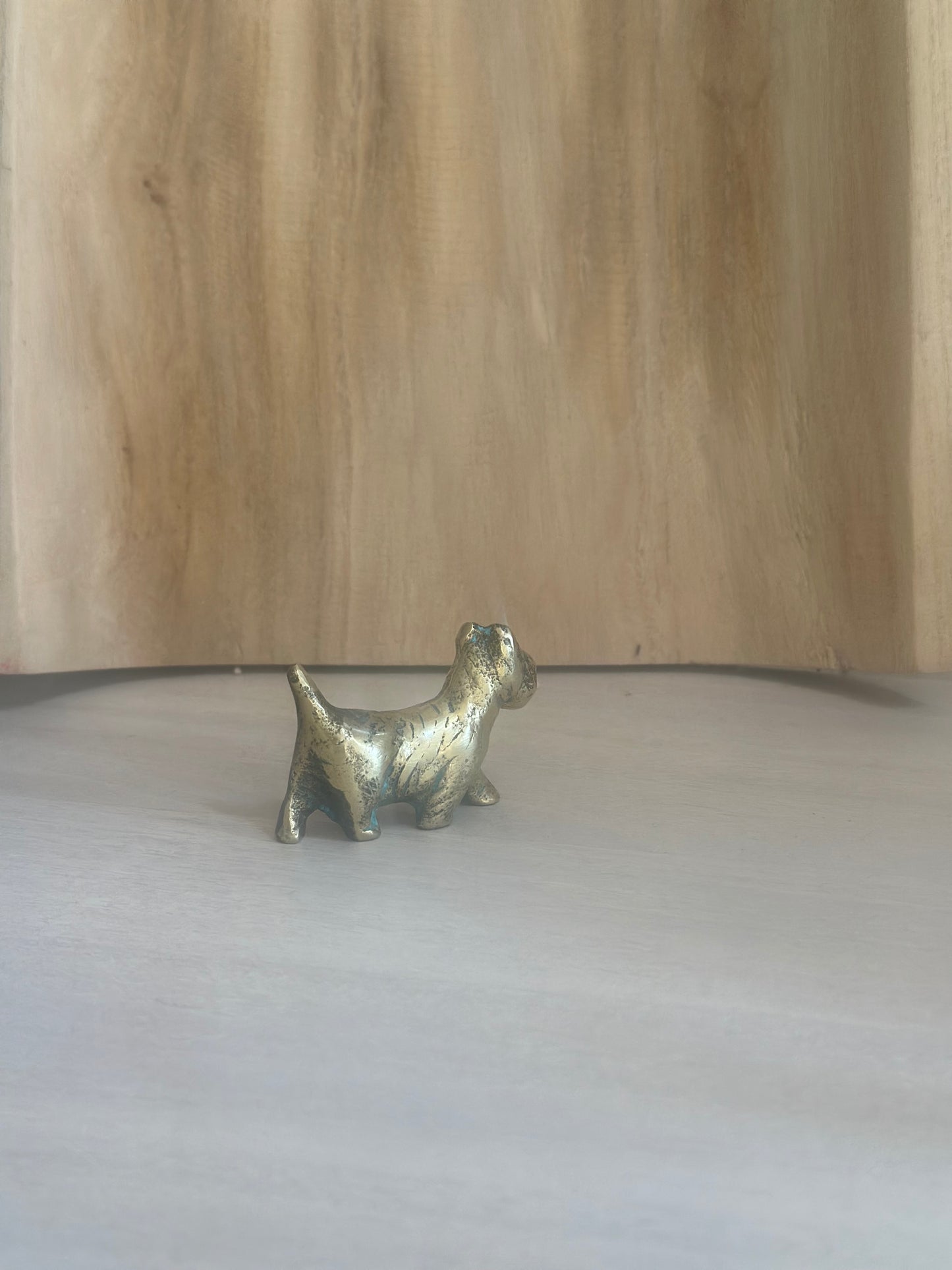 Vintage brass Scottie dog paperweight