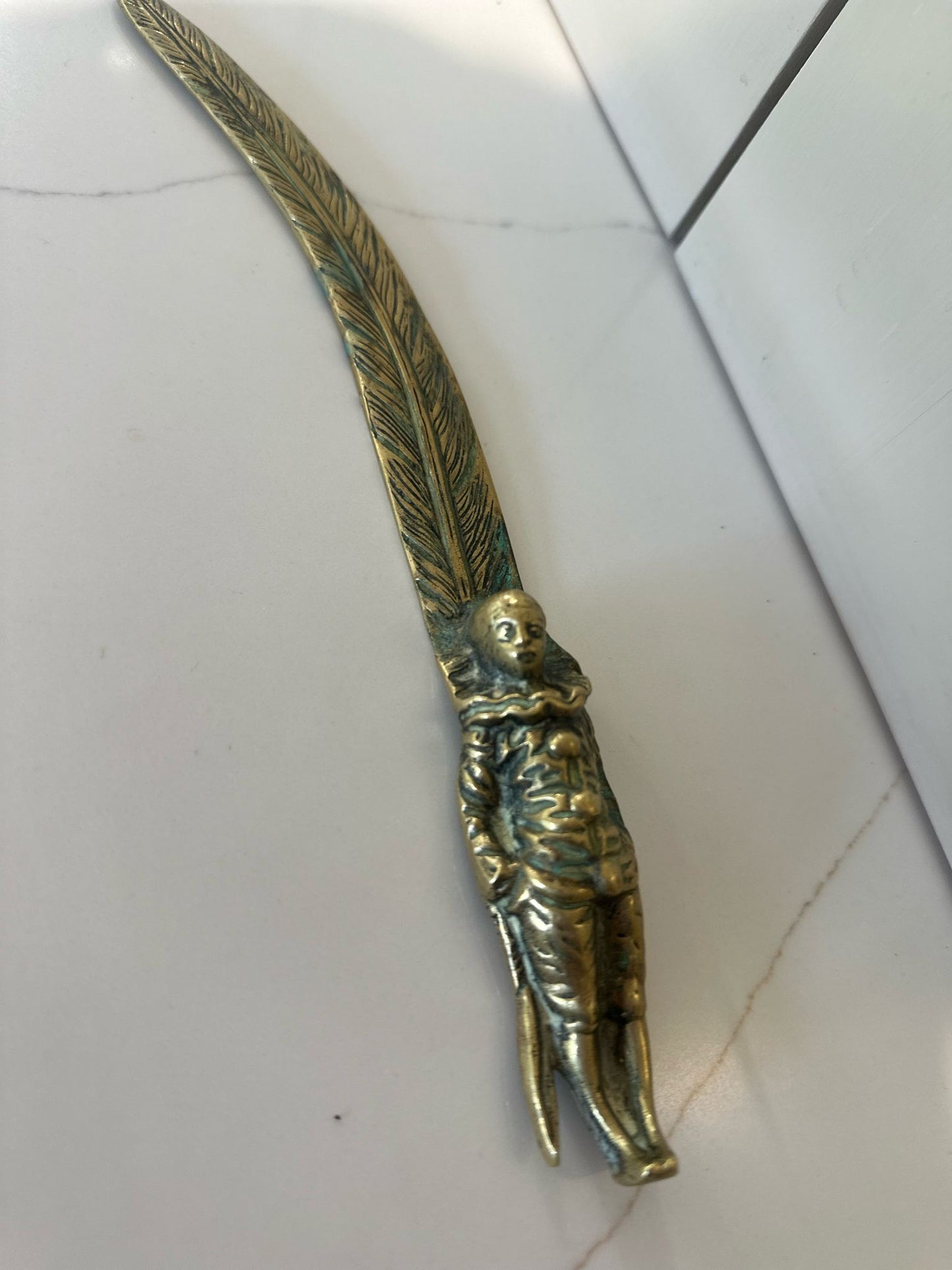 Vintage Shakespeare brass letter opener