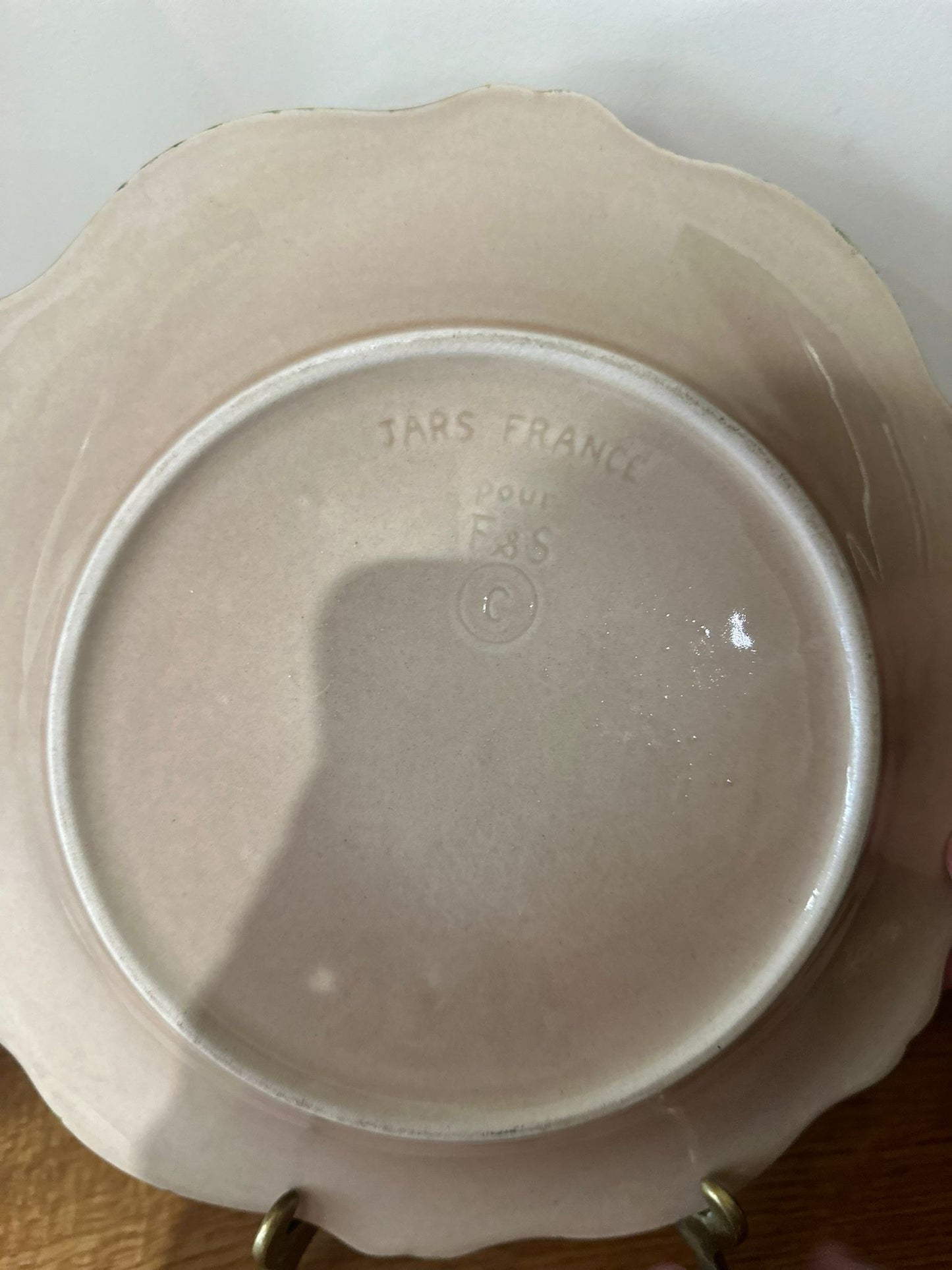 French la Fontaine vintage earthenware plate