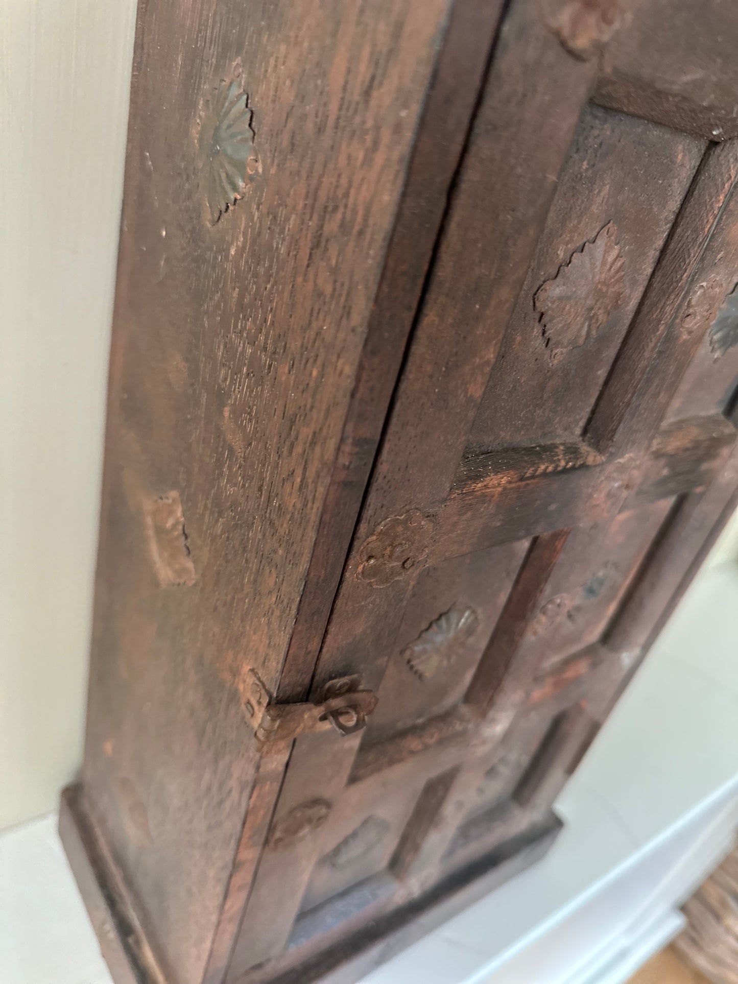 Antique hand made Indian spice cabinet