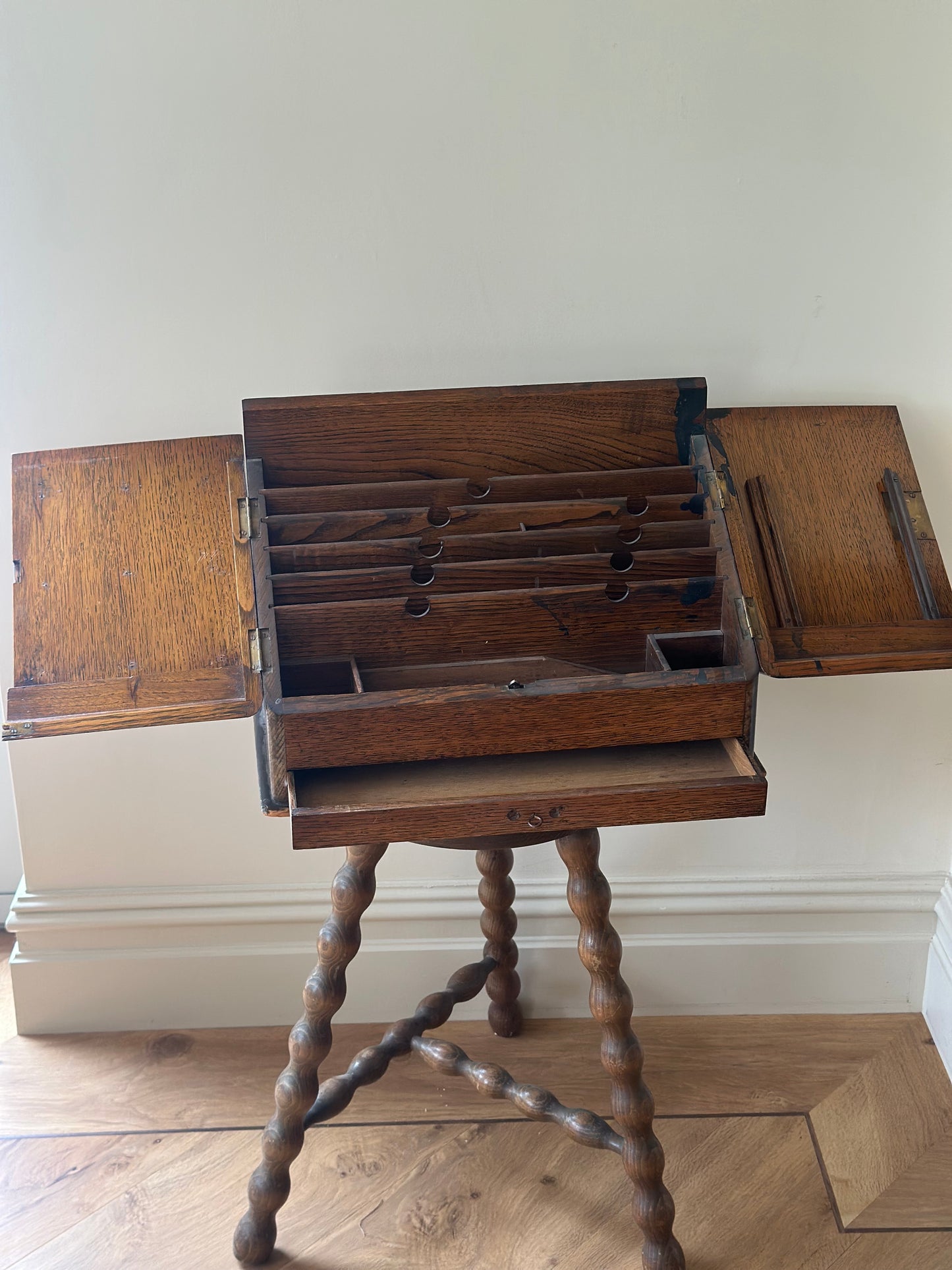 Antique stationary cabinet desk tidy