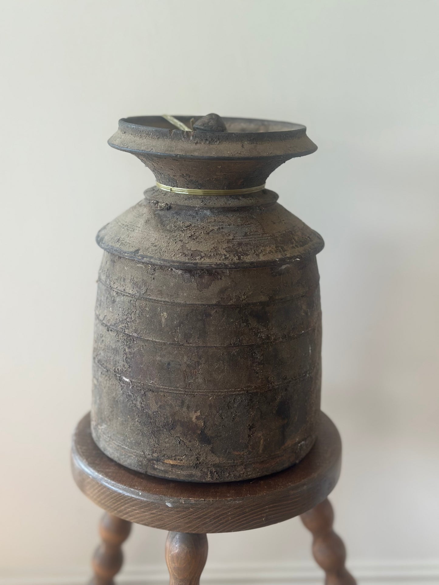 Rare Indian water carrier wabi sabi with lid