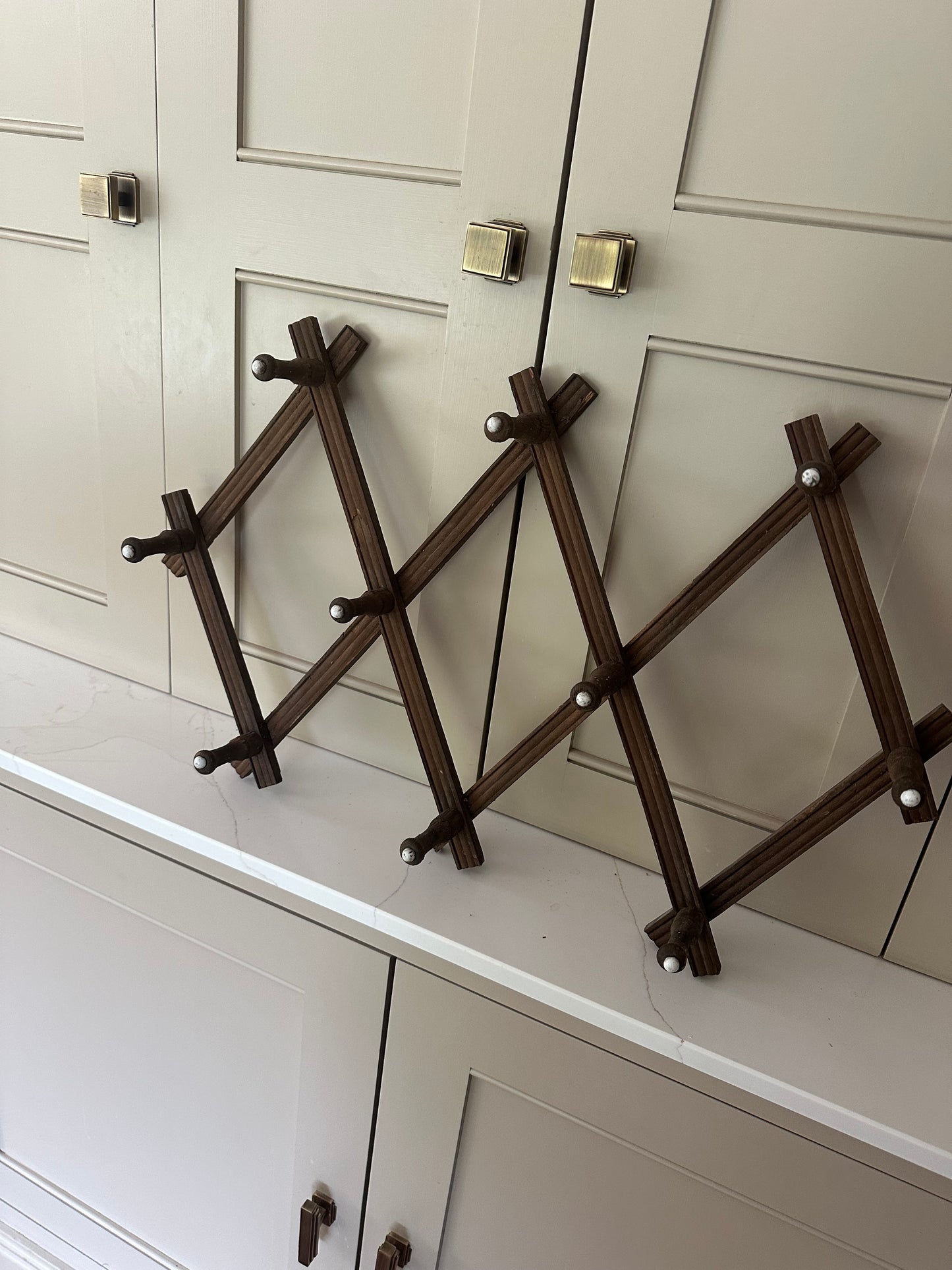 French vintage Extendable coat hook