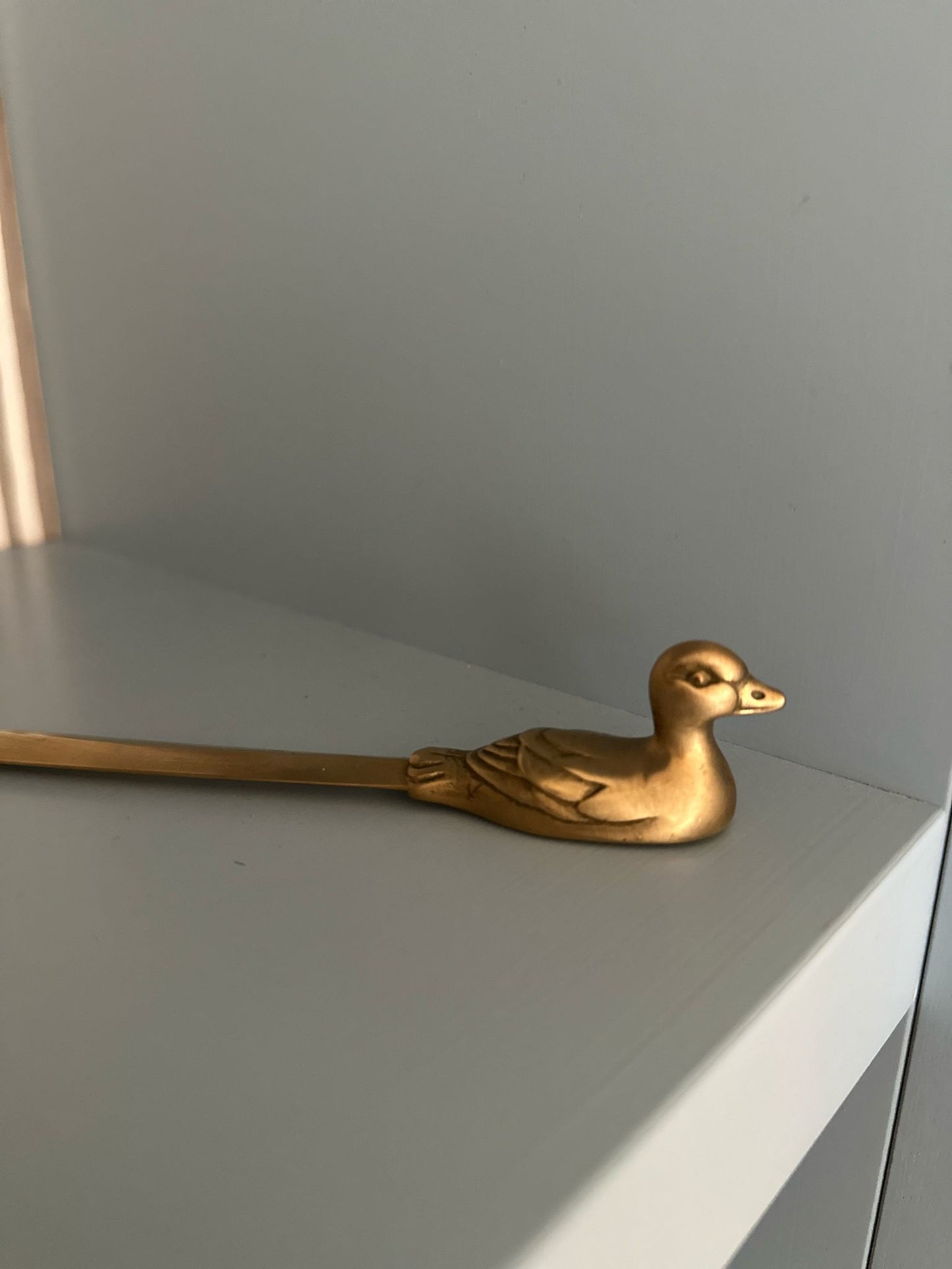 vintage brass duck letter opener