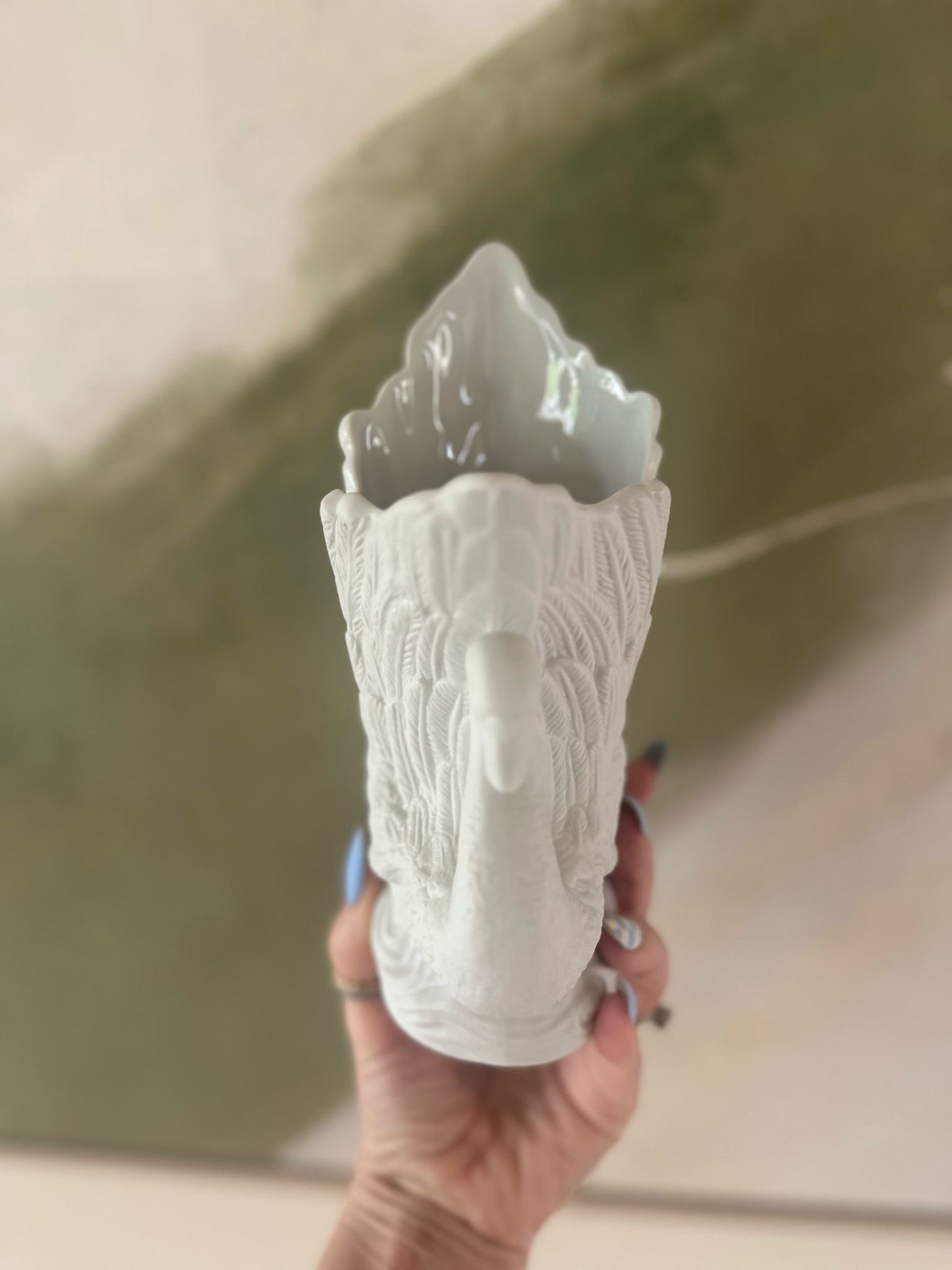 Portmeirion Parian Ware Swan Vase immaculate