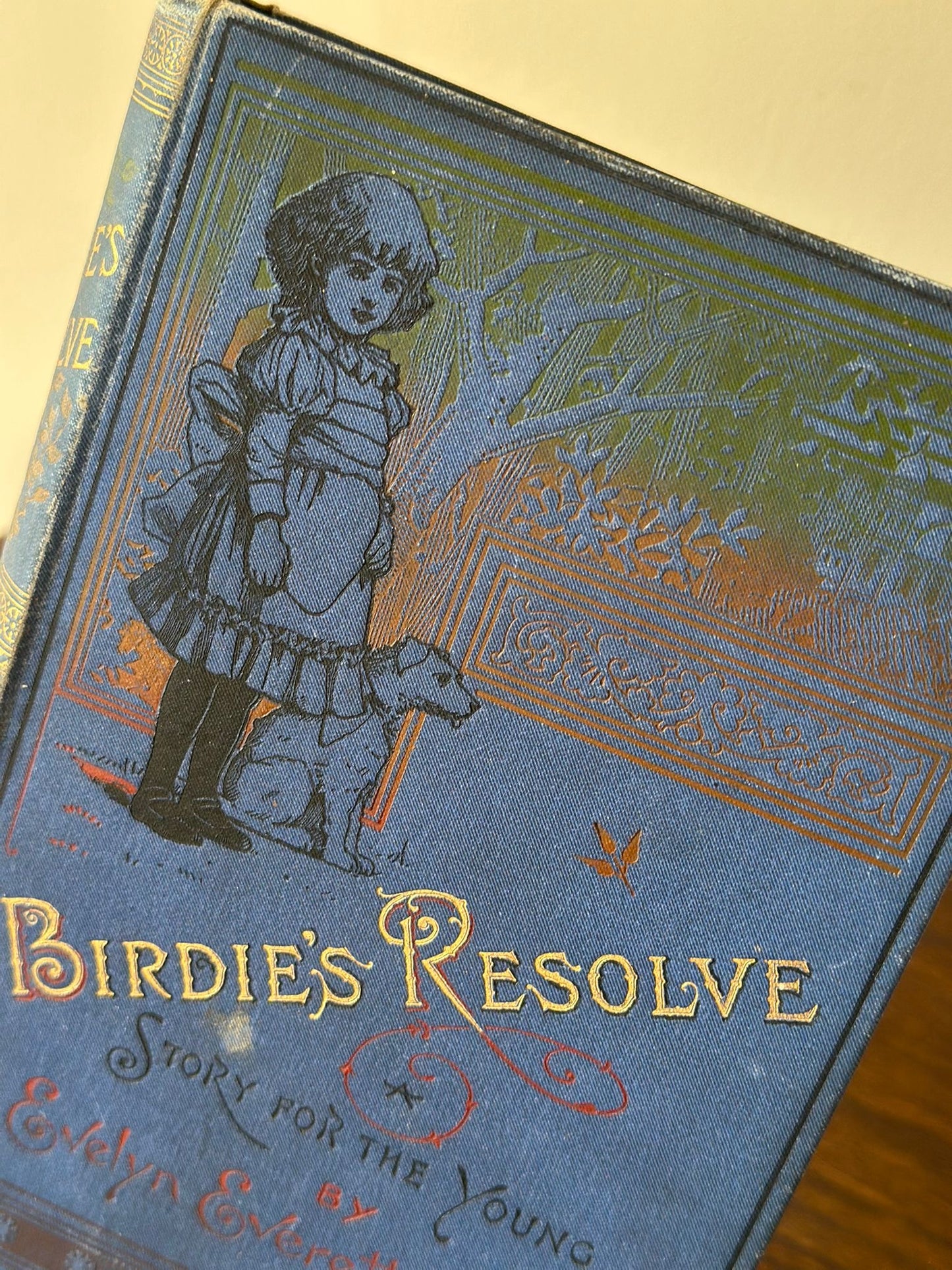 Birdies resolve vintage book very rare shelf styling ornate binding