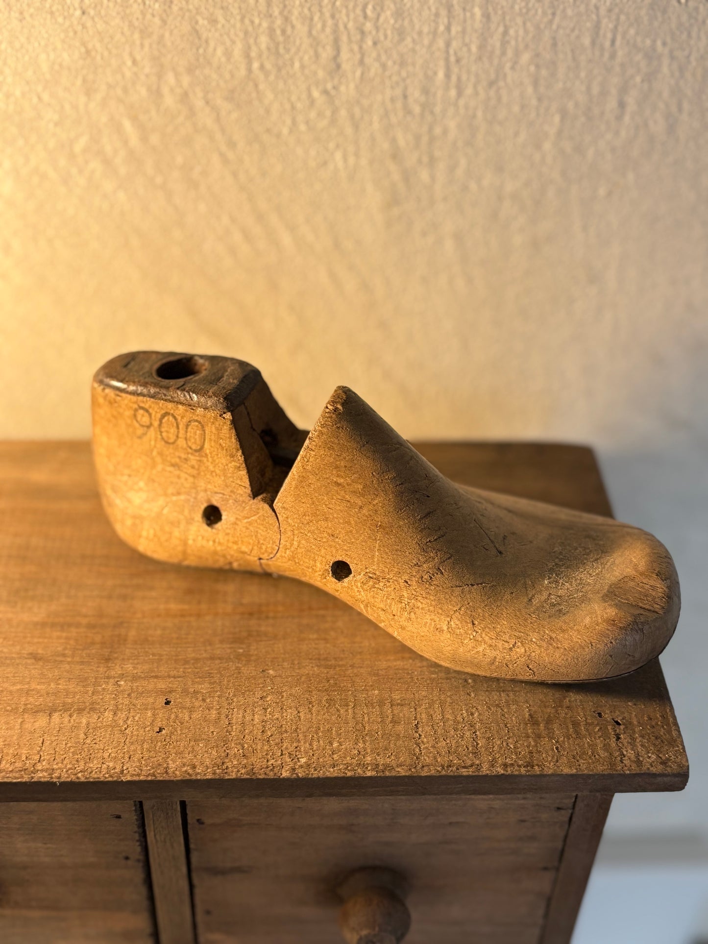 Vintage child’s shoe mould with markings