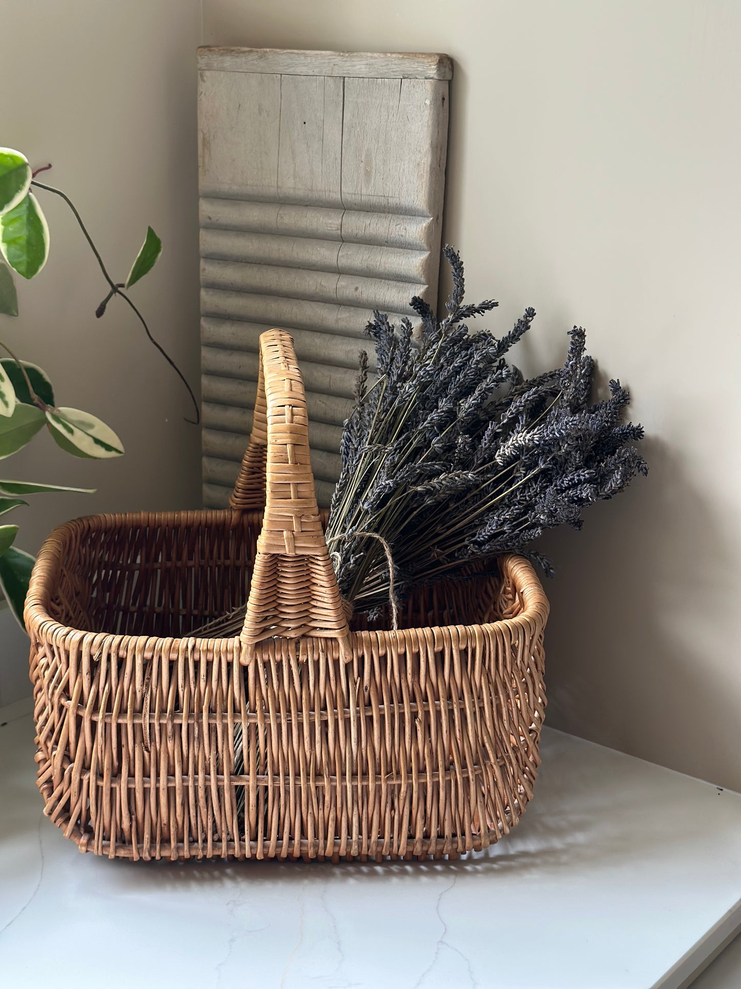 Vintage French shopping basket