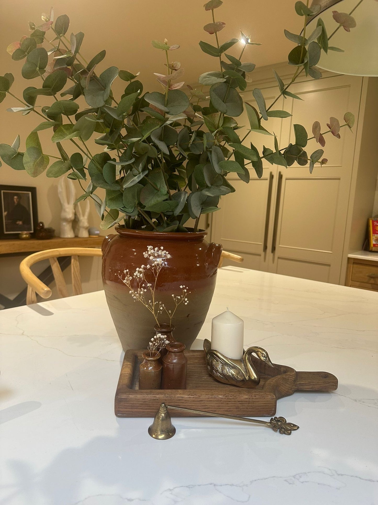 Brass large vintage swan