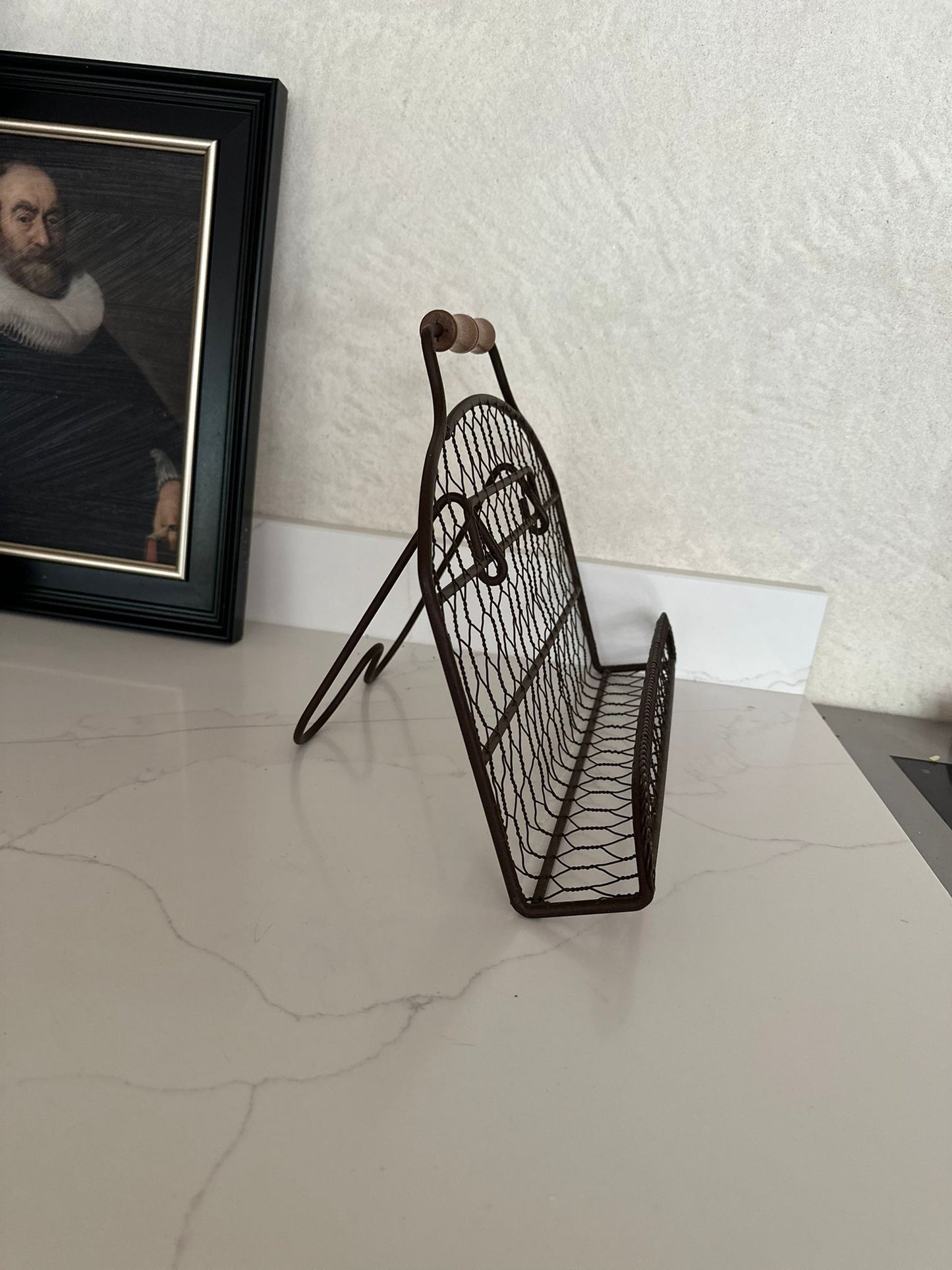 Vintage Recipe book holder wire country house Rustic cookbook stand