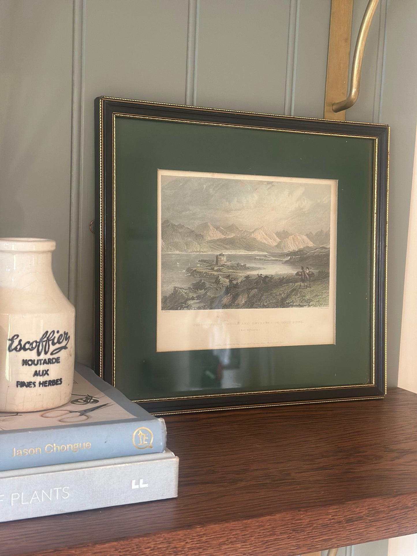 2 vintage scenic framed prints