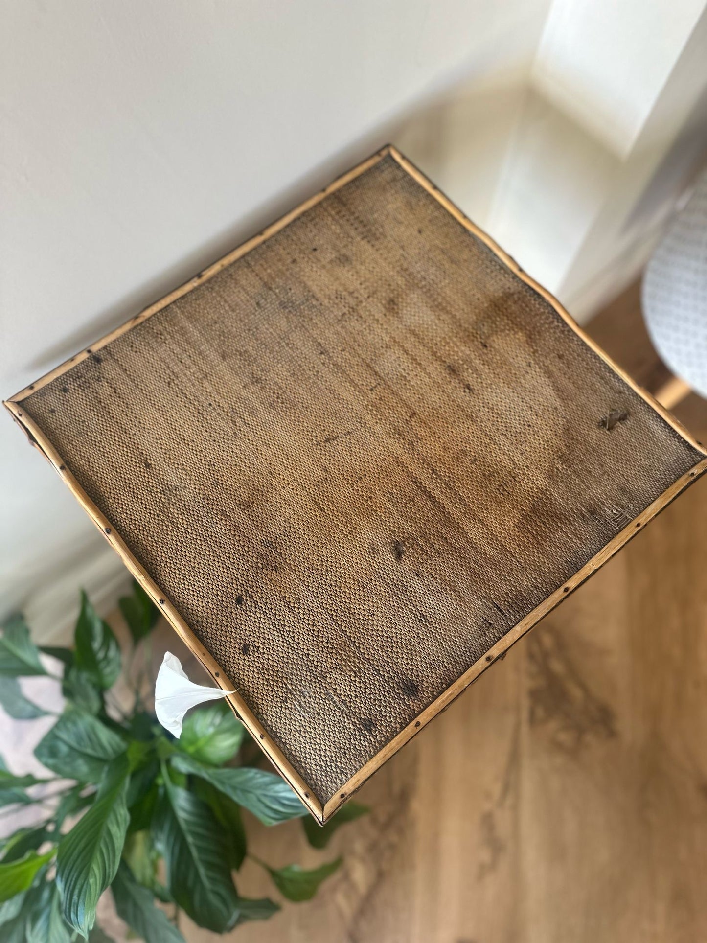 vintage tiger style bamboo side table plant stand