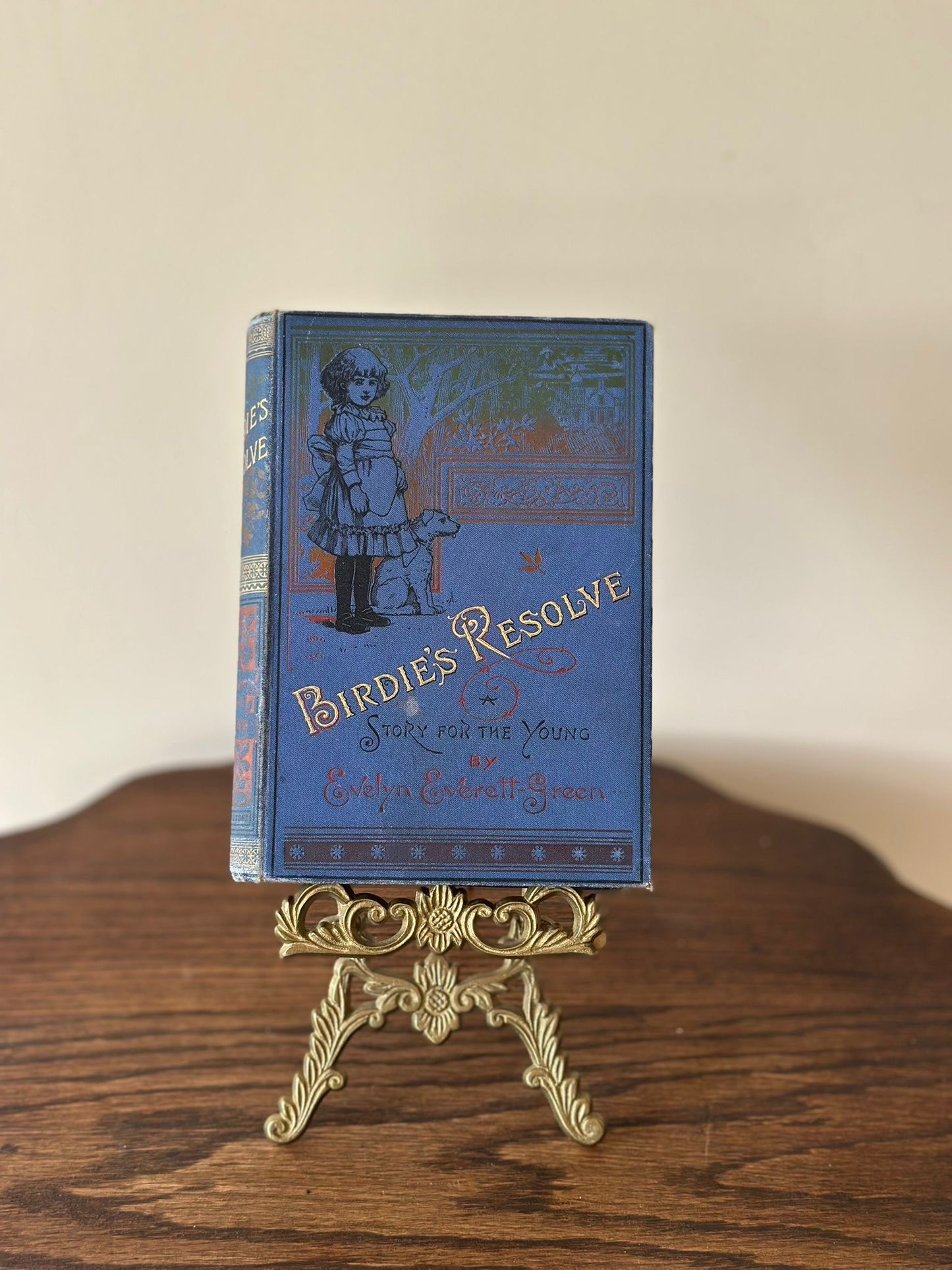 Birdies resolve vintage book very rare shelf styling ornate binding