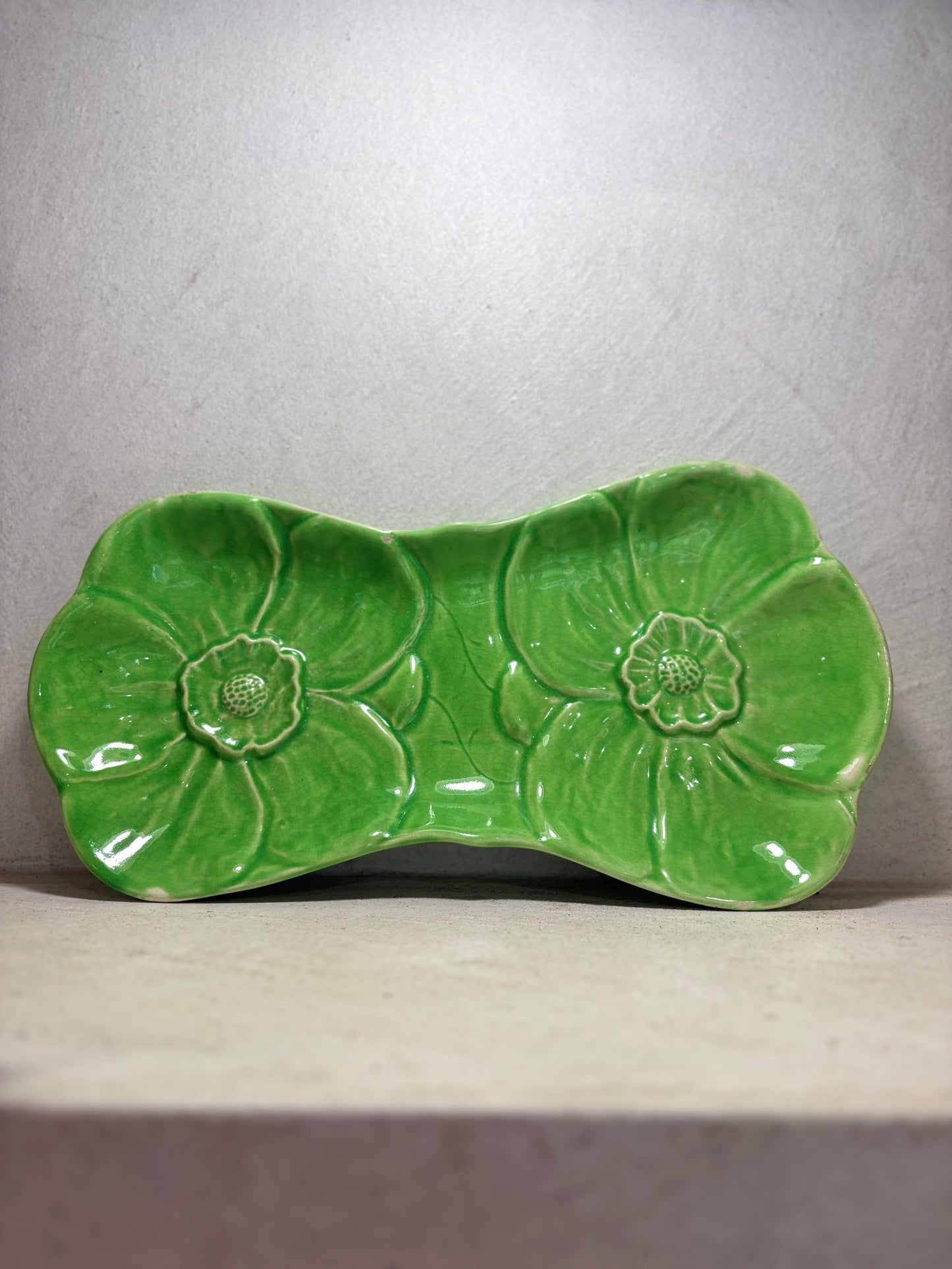 Vintage French Cabbage style serving platters