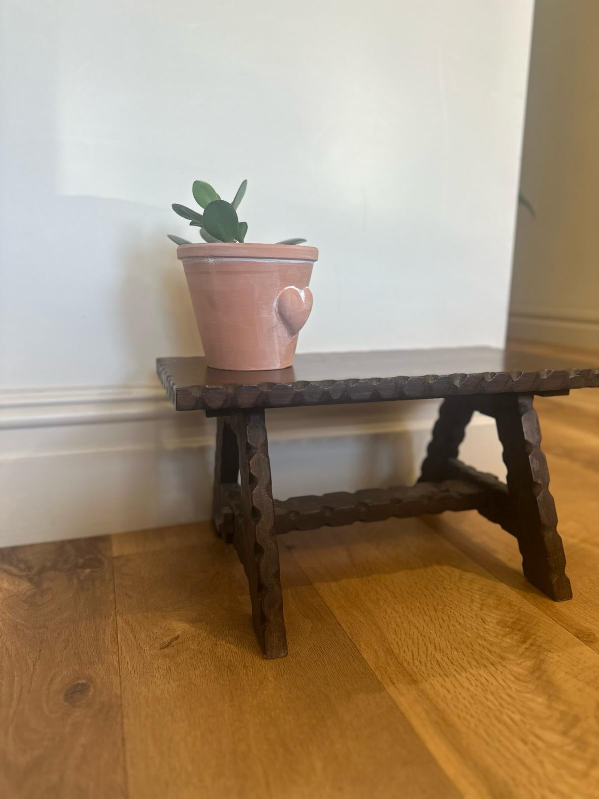 scratch built vintage stool table plant stand