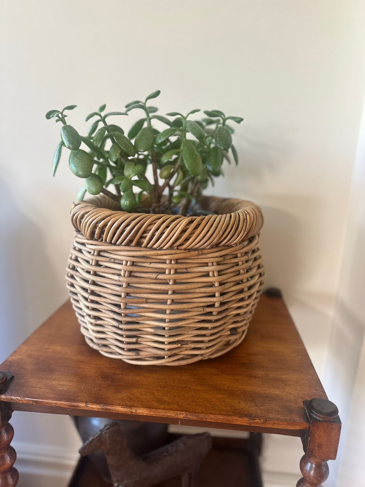 large wicker planter vintage very solid