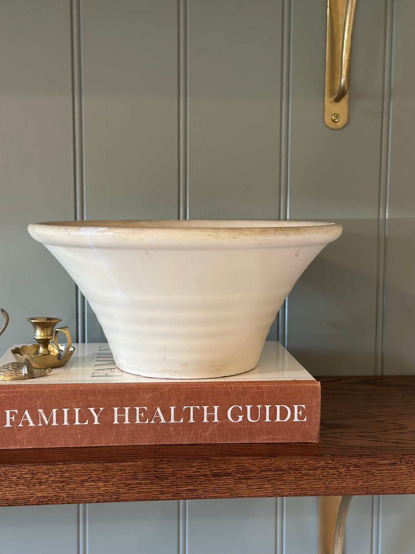 Mini dough bowl from France cream planter