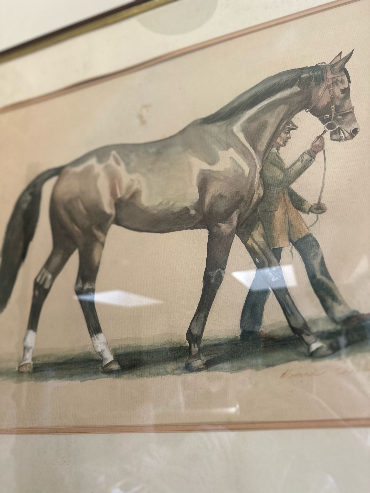 genuine water colour signed / dated / framed