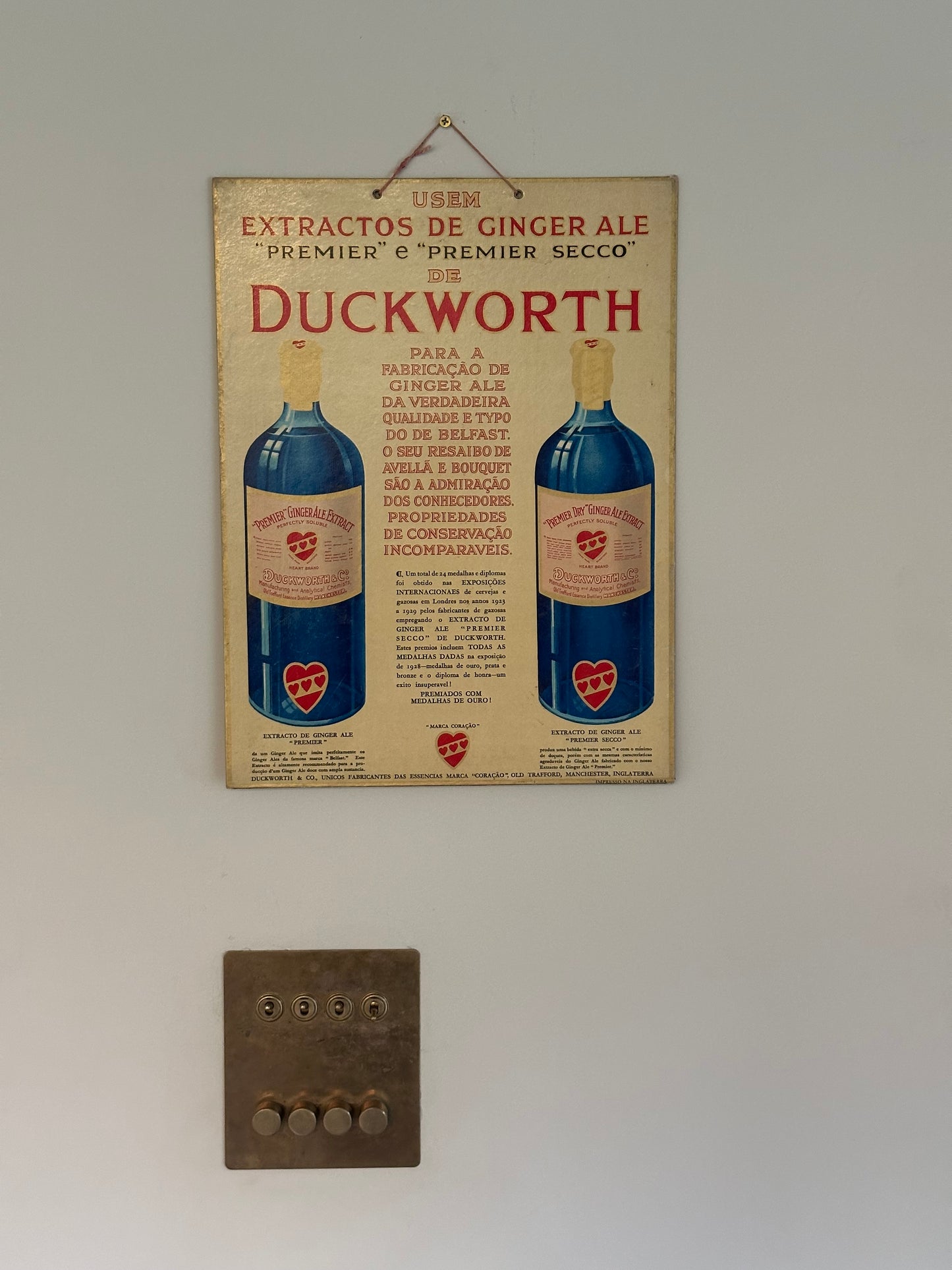 Vintage ginger ale advertising signage Portugal