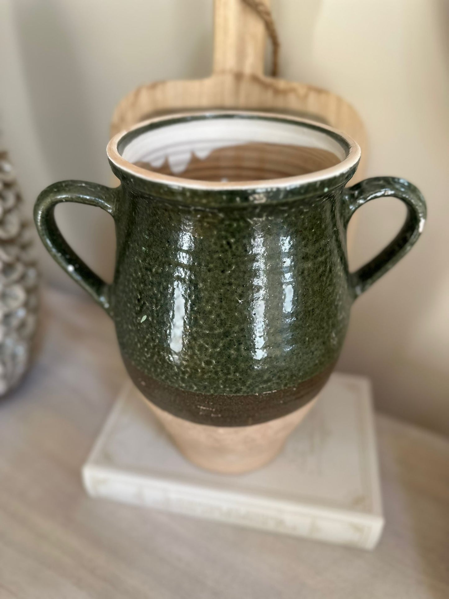 double handle olive jar large