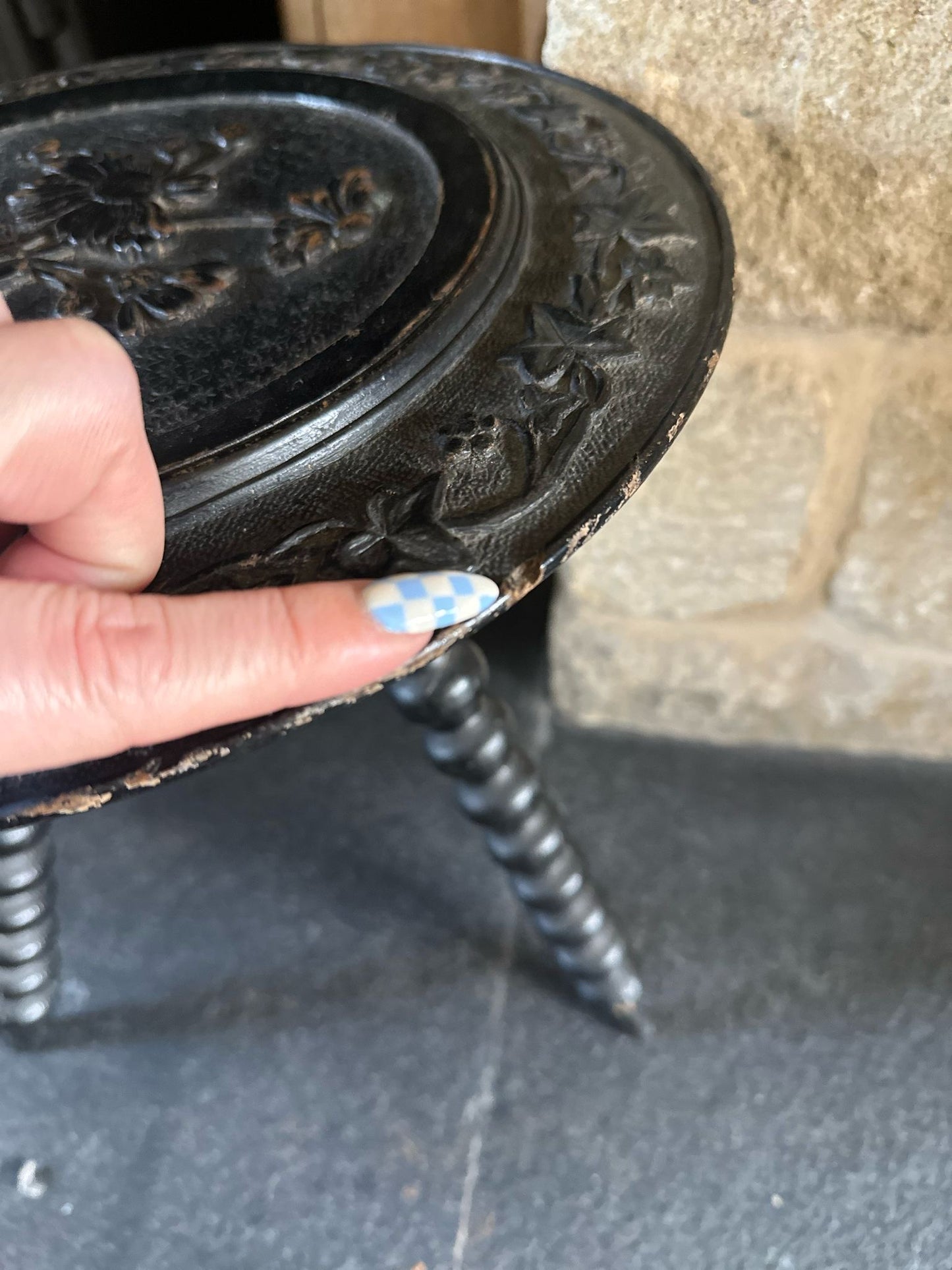 arts & craft bobbin table stool black