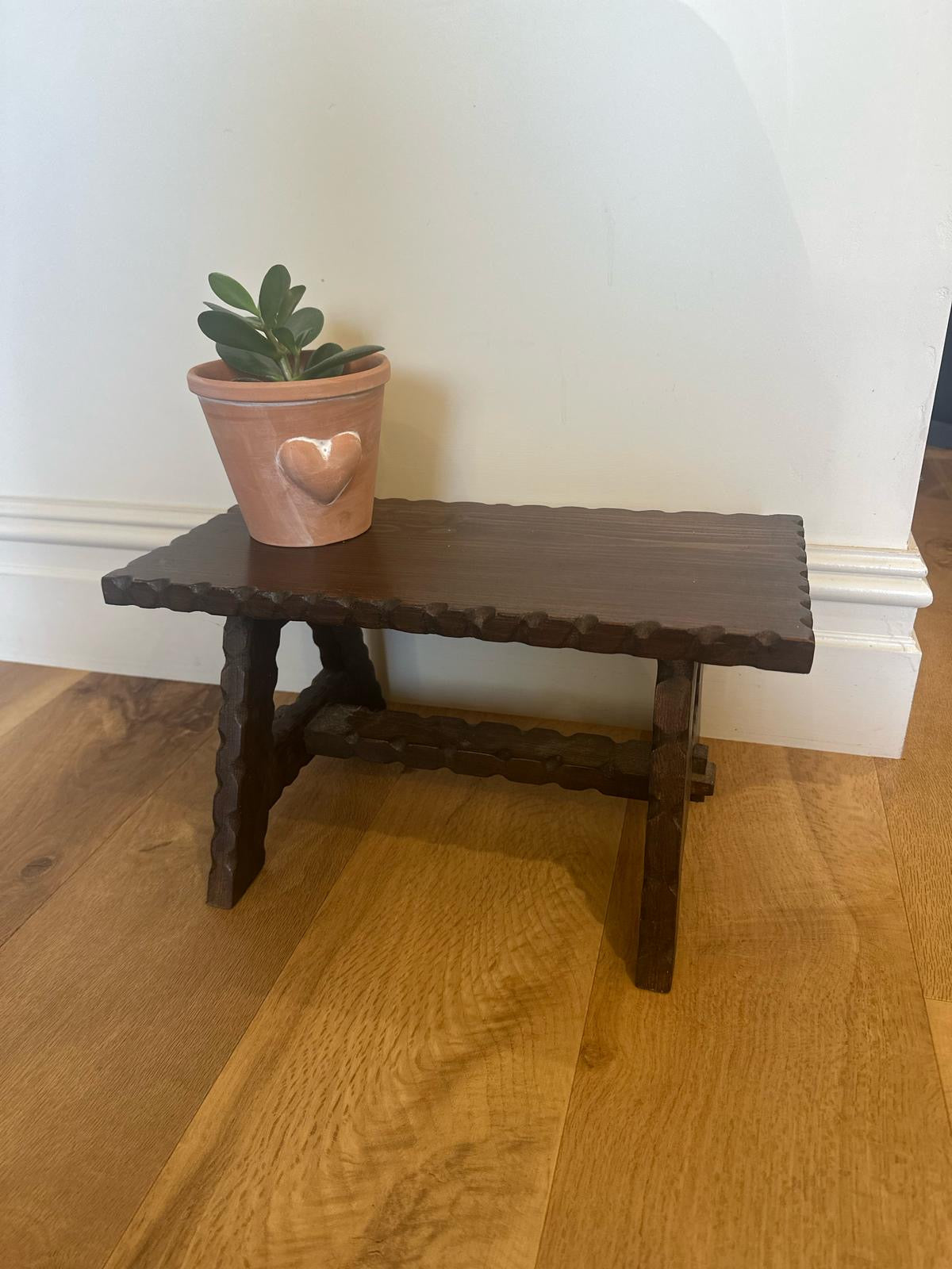 scratch built vintage stool table plant stand