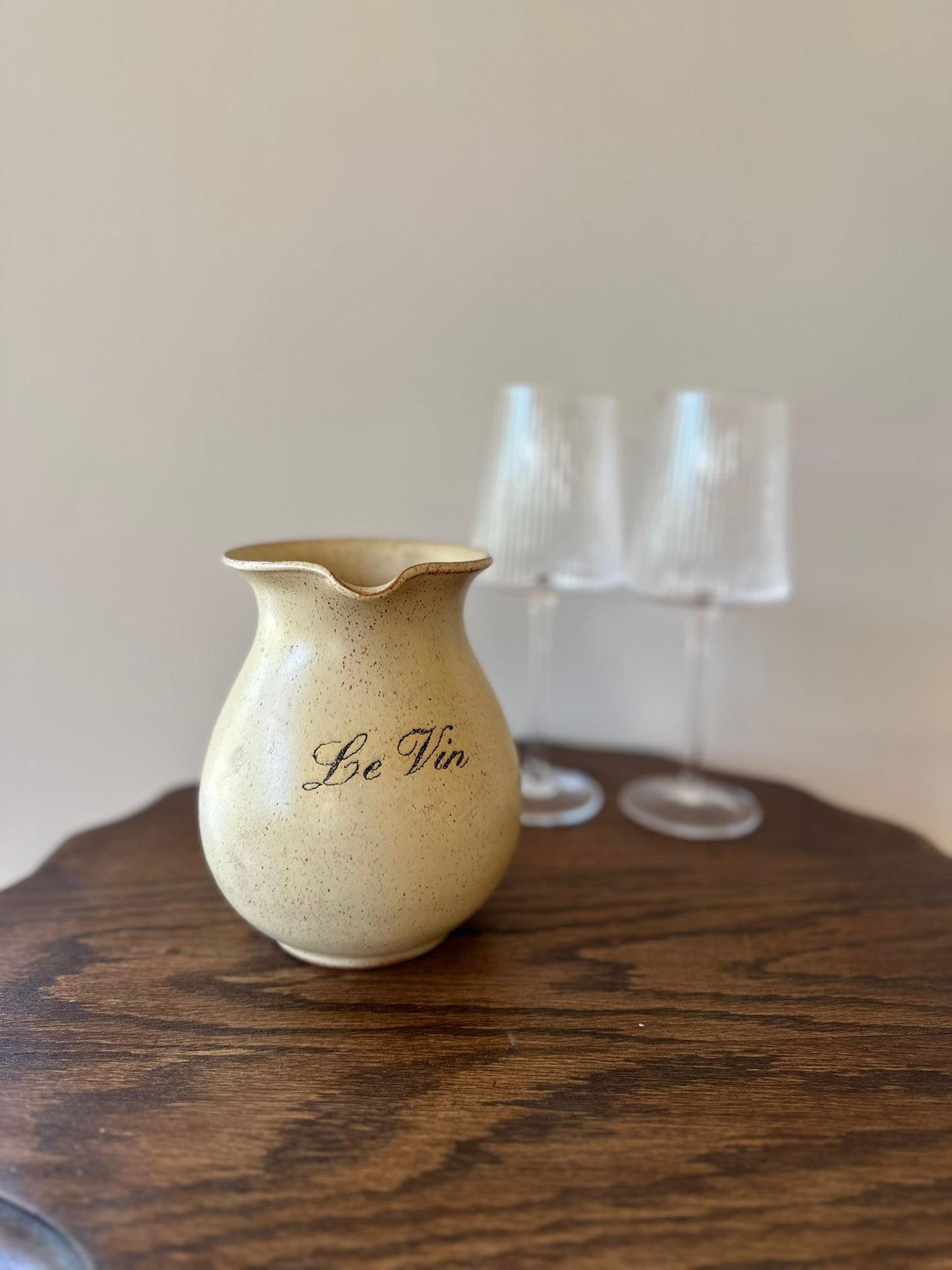 Vintage le vin French wine decanter jug country house