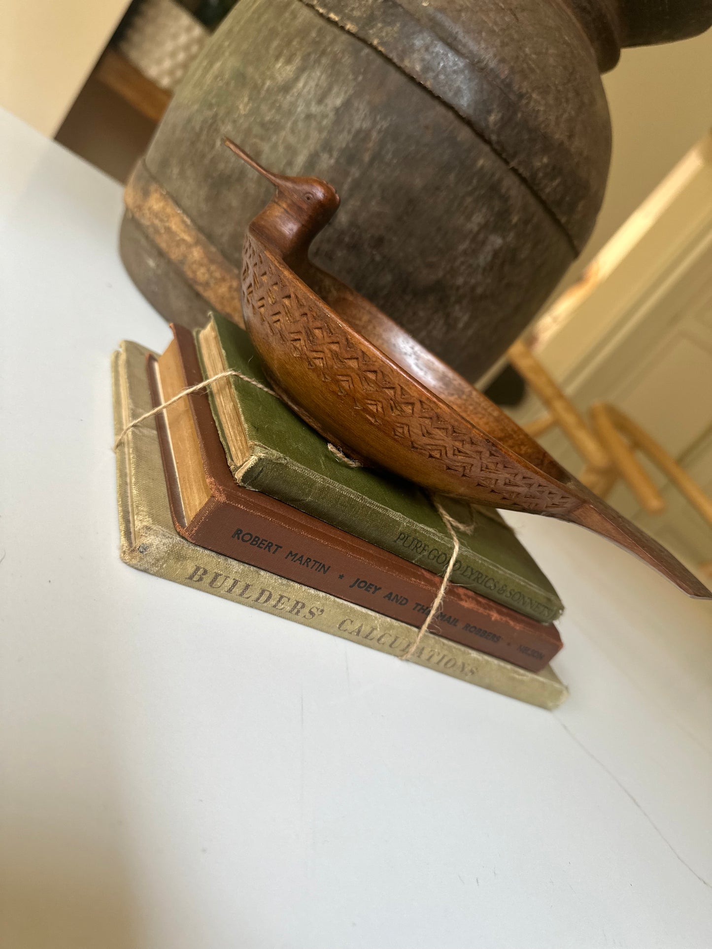 Yugoslavian folk art duck nut / dip bowl