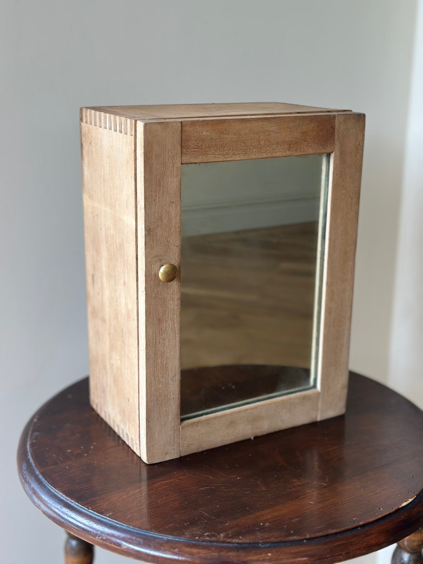 Vintage wooden bathroom cabinet
