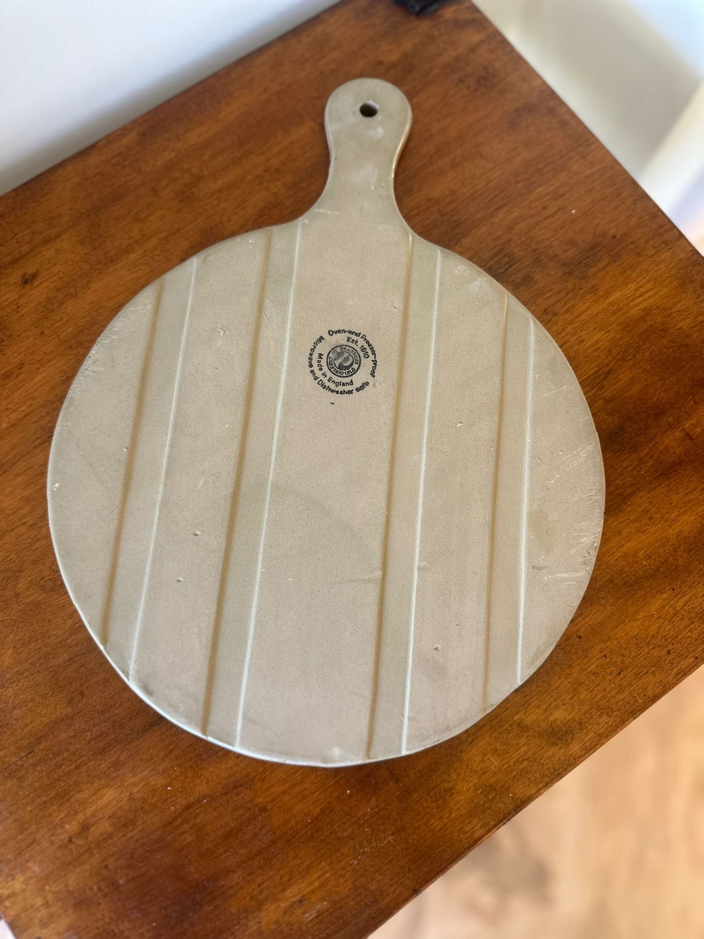 2 x bread / cheese board vintage stoneware
