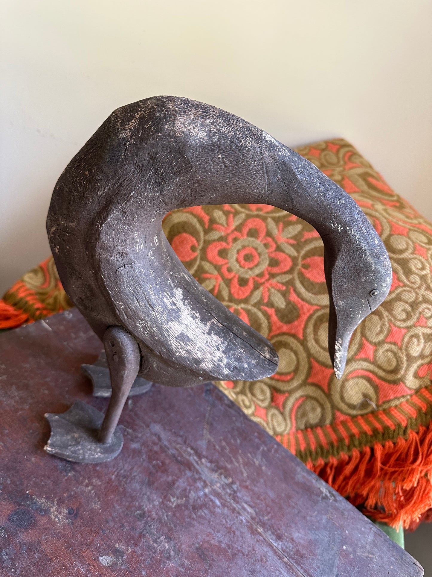 Vintage rustic original scratch made duck goose