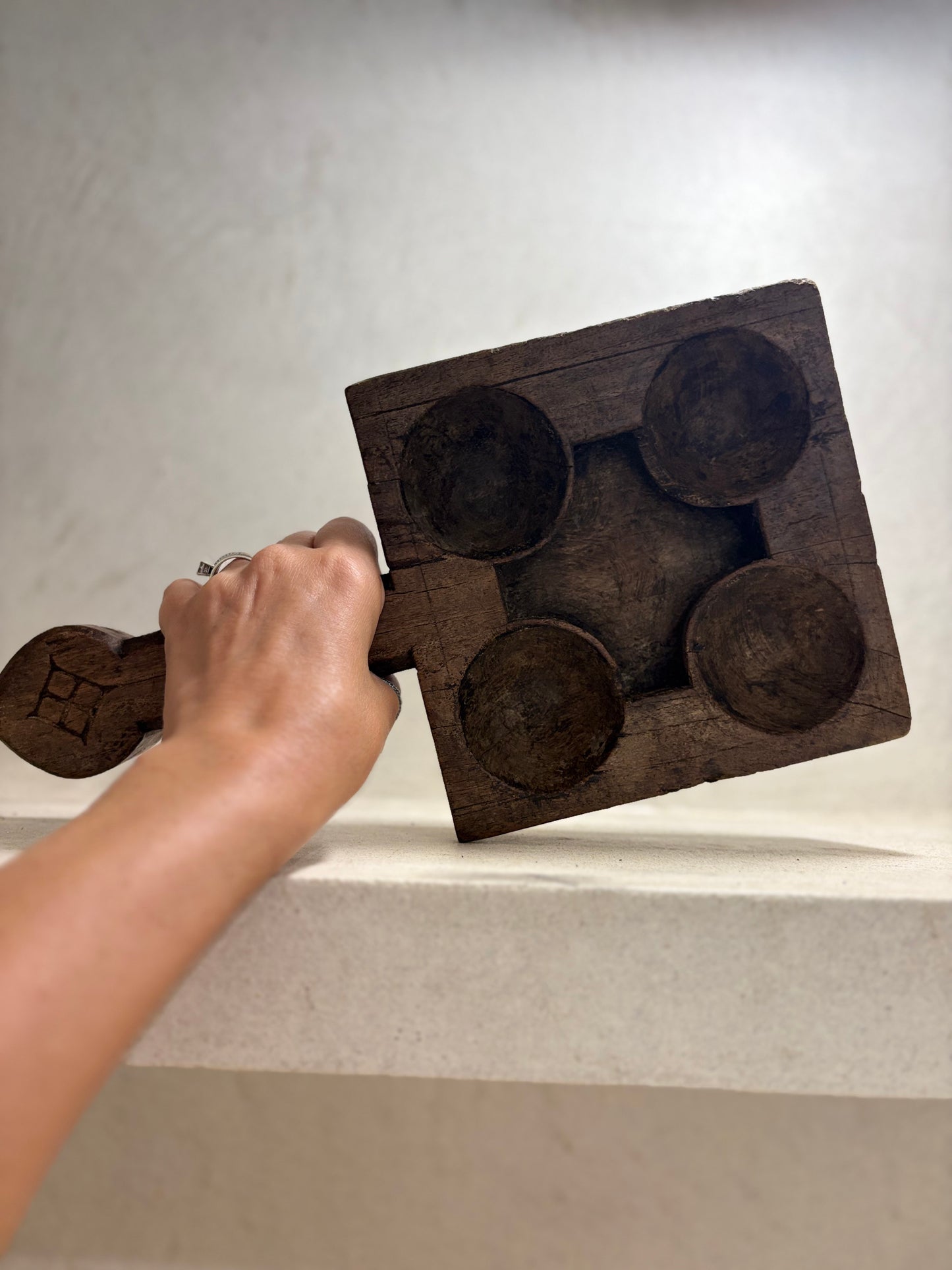 Indian massala dish scoop wooden