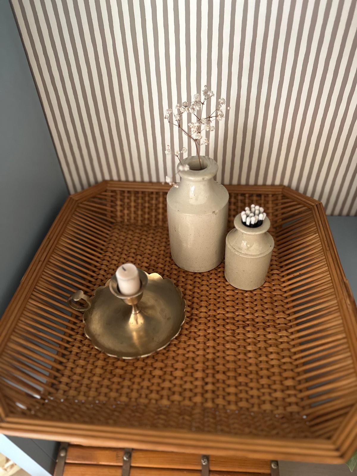 scallop edge vintage brass chamber stick candle