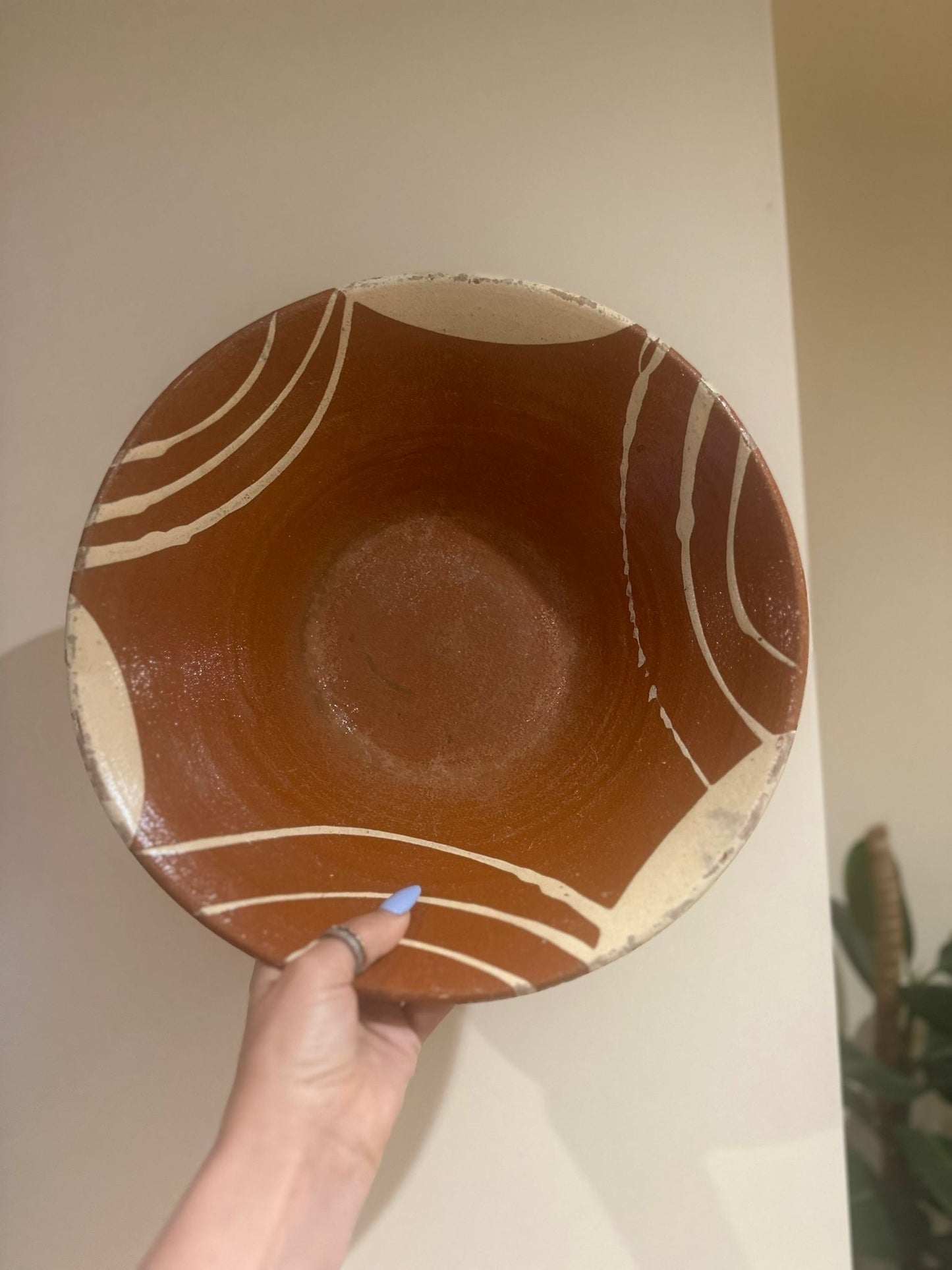 Portuguese diary bowl glazed vintage rustic