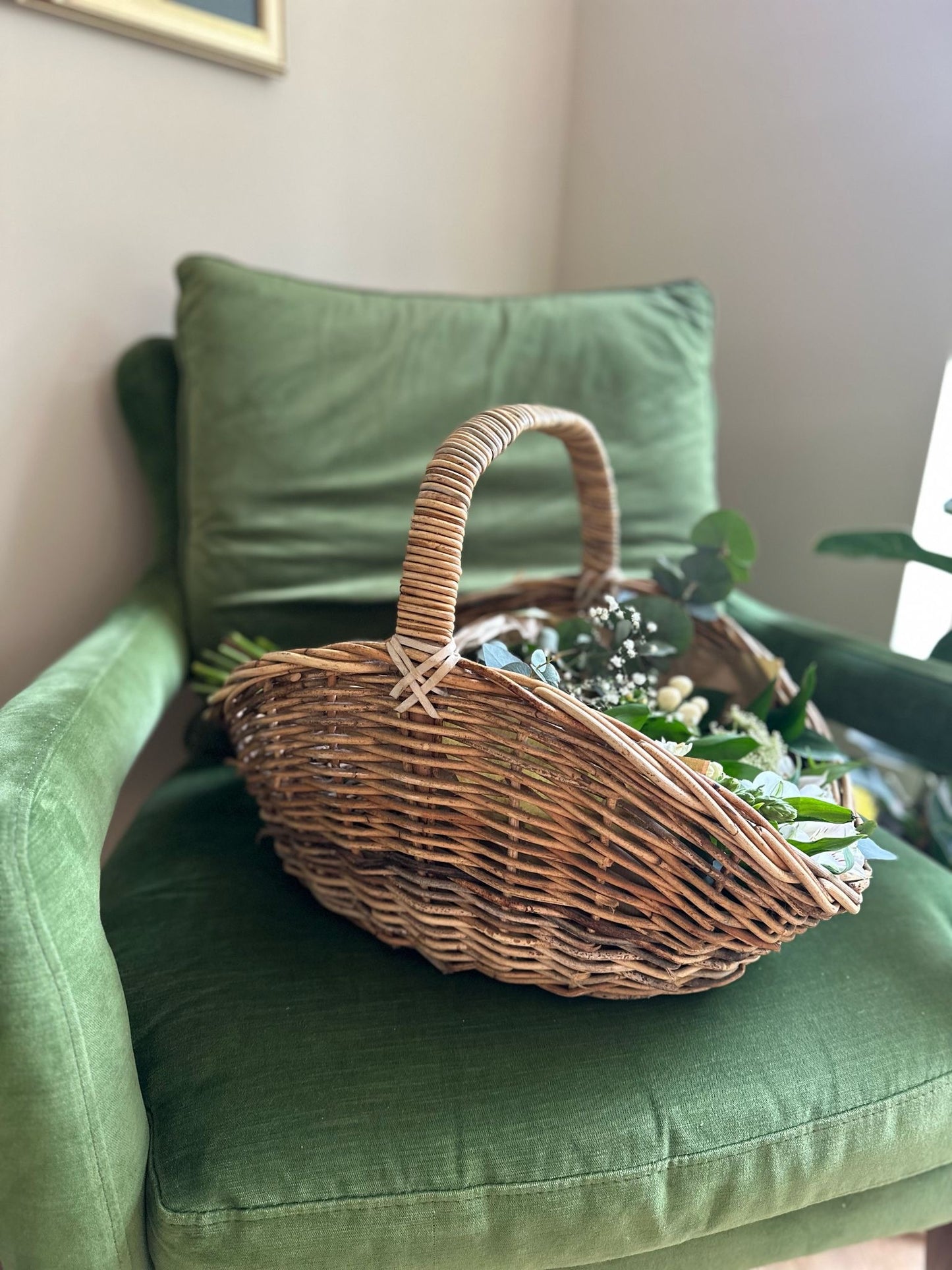 vintage foraging / gardening basket trug 🌷