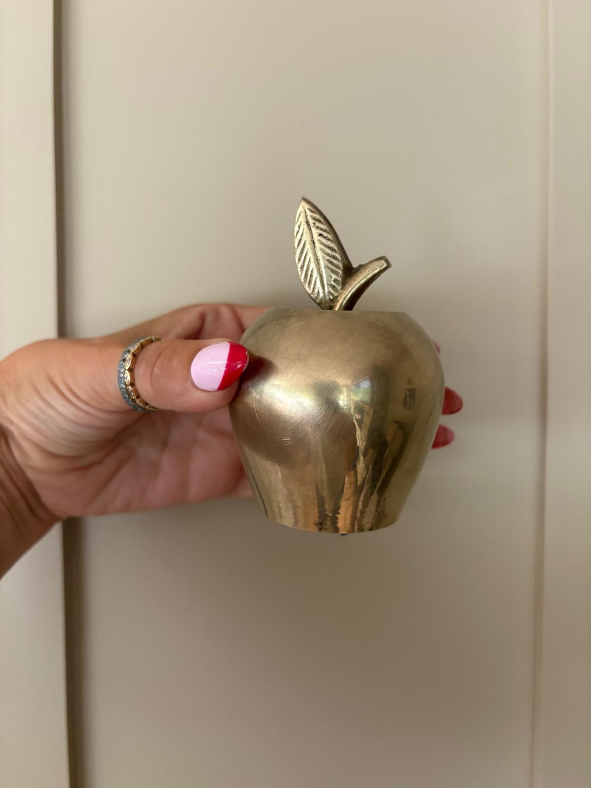 Vintage brass apple bell for styling