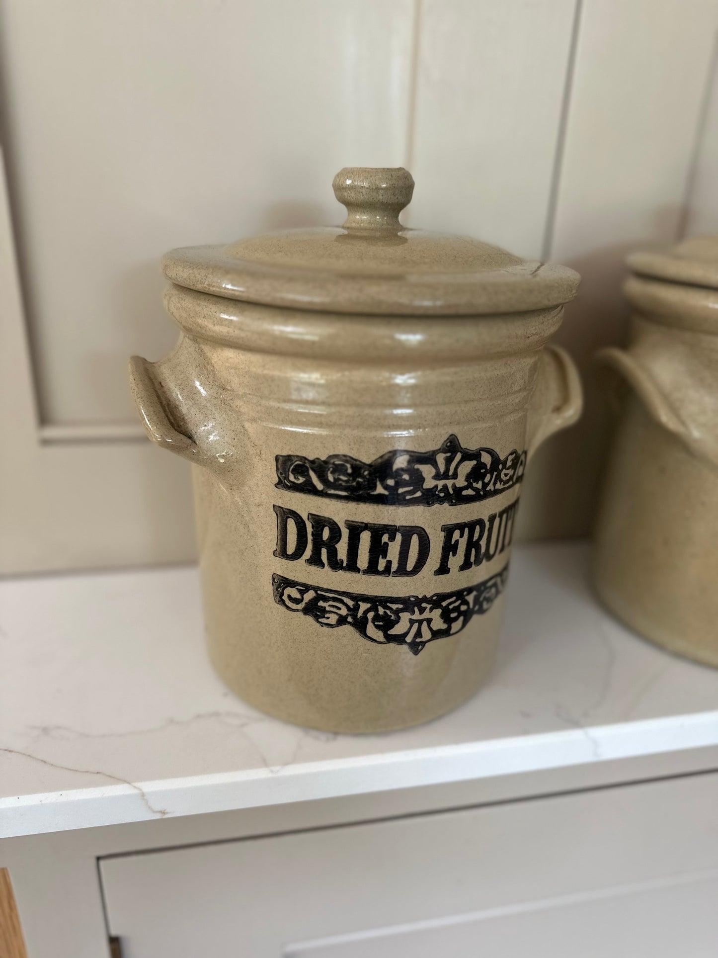 Vintage large jars x 2 stoneware