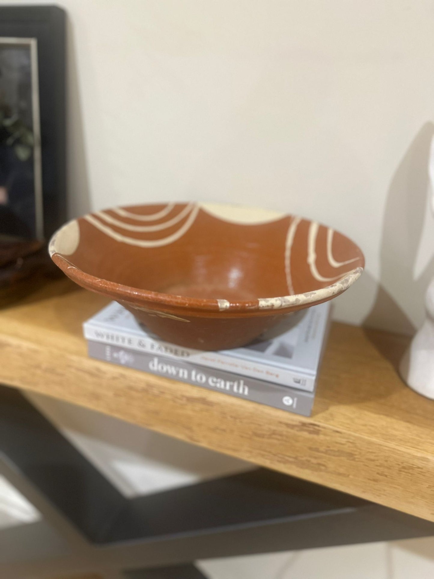 Portuguese diary bowl glazed vintage rustic