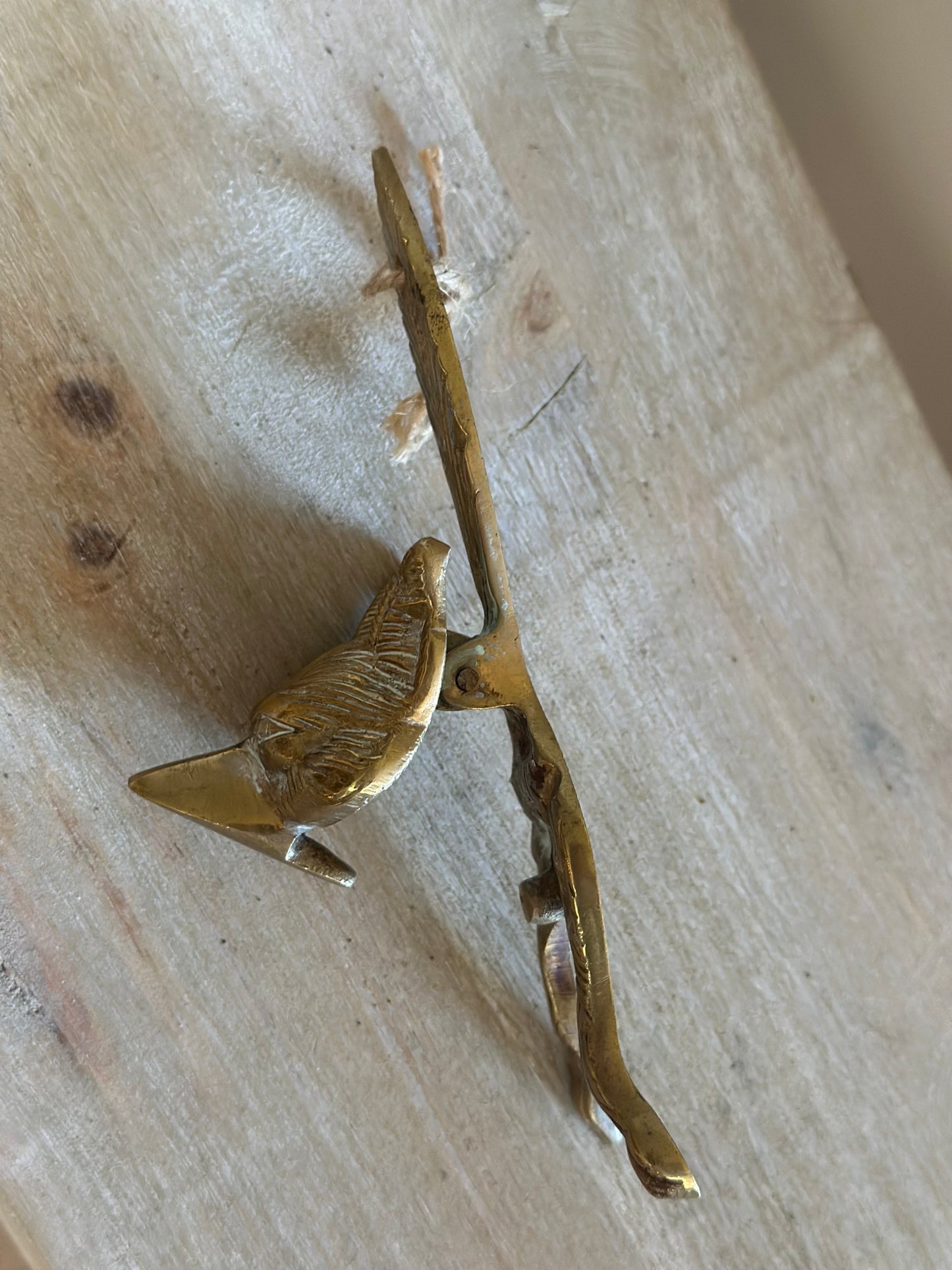 Vintage brass fox door knocker
