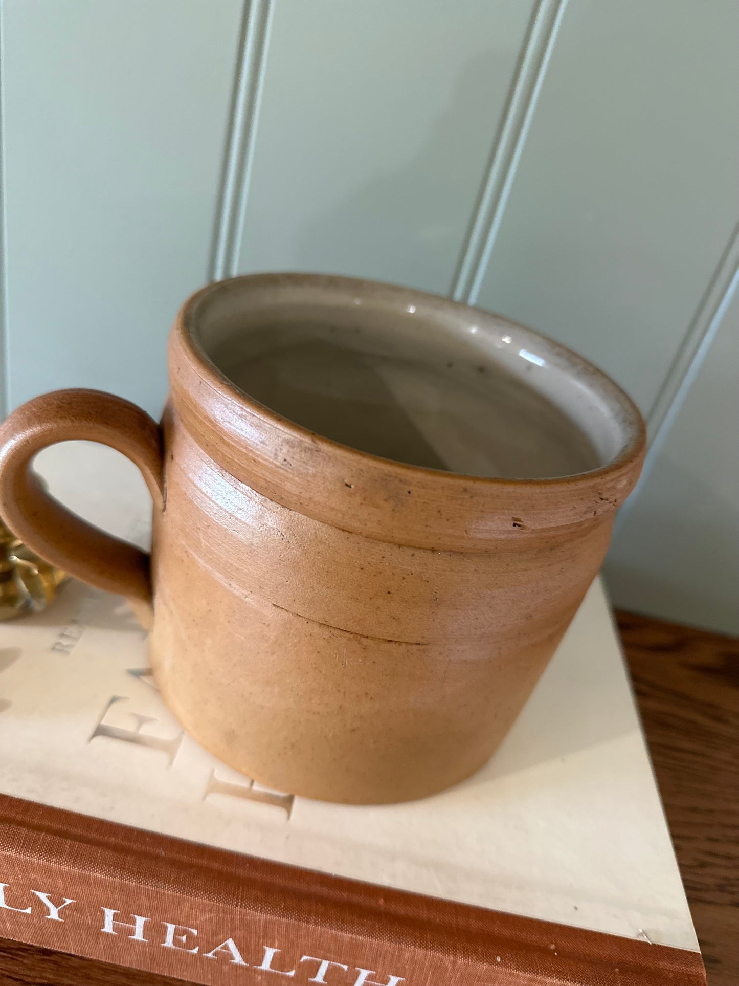 Large French pot vintage - caramel