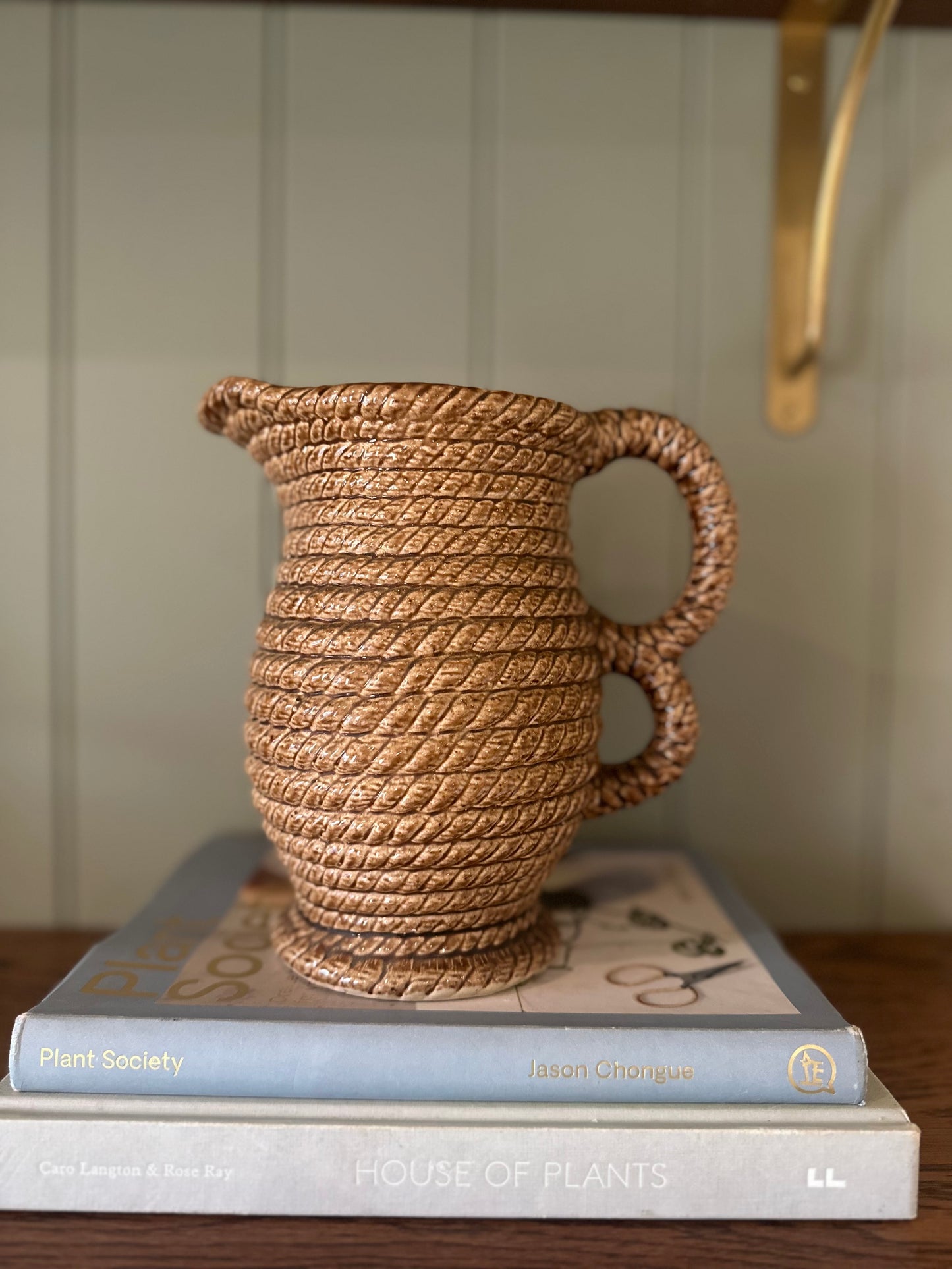 GOVANCROFT rope design jug stoneware Vintage 1960s