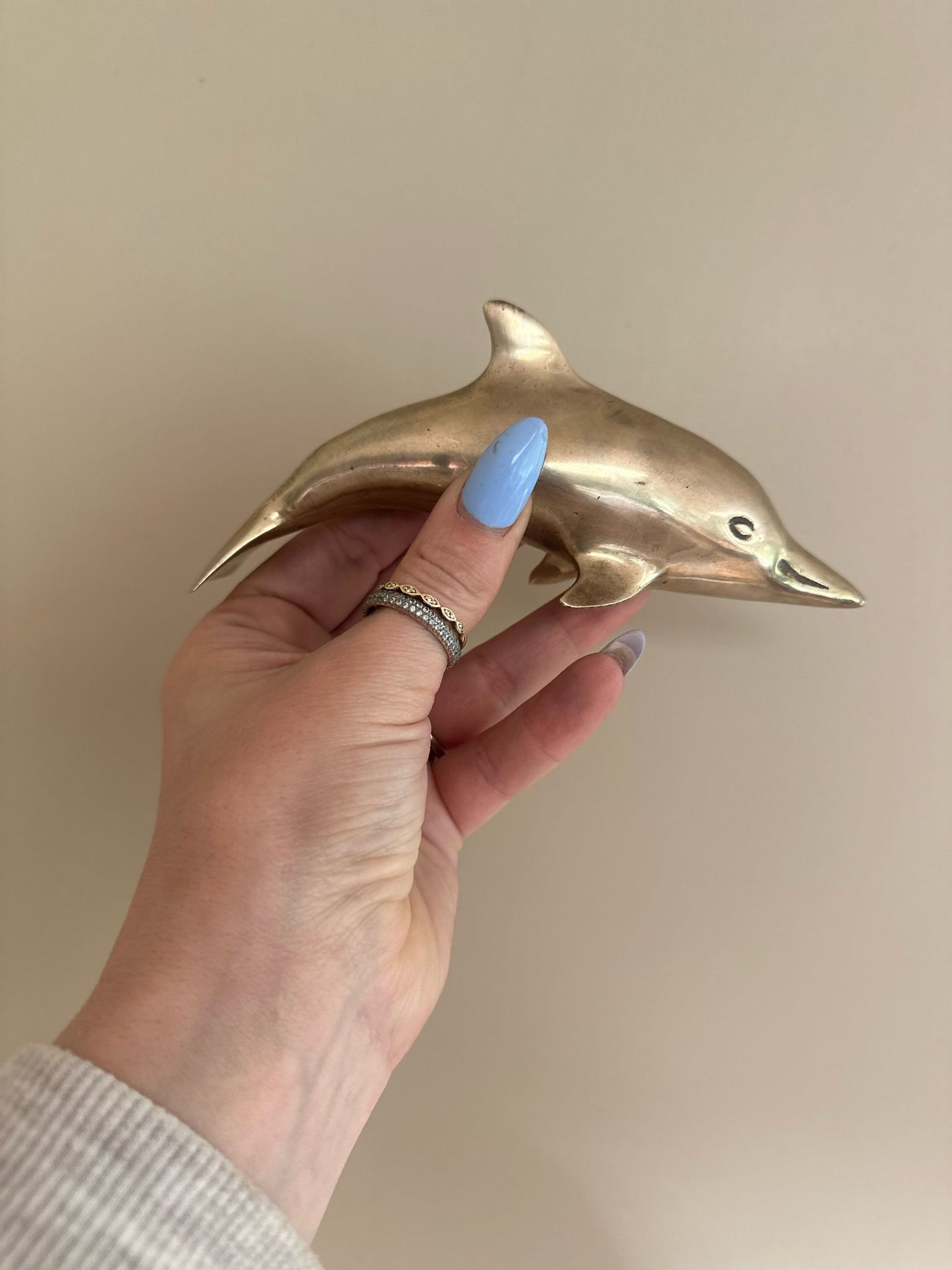 dolphin π¬ paperweight vintage brass heavy