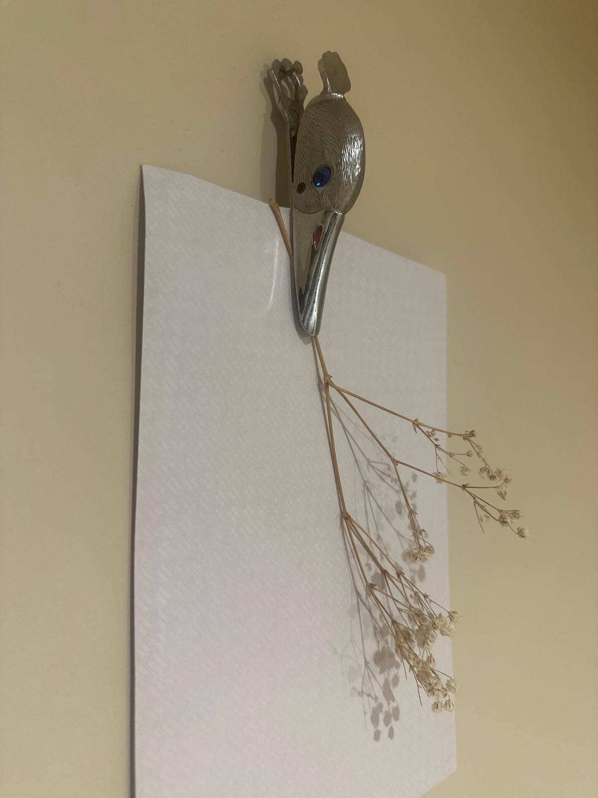 vintage bird swan letter photo holder wall mounted