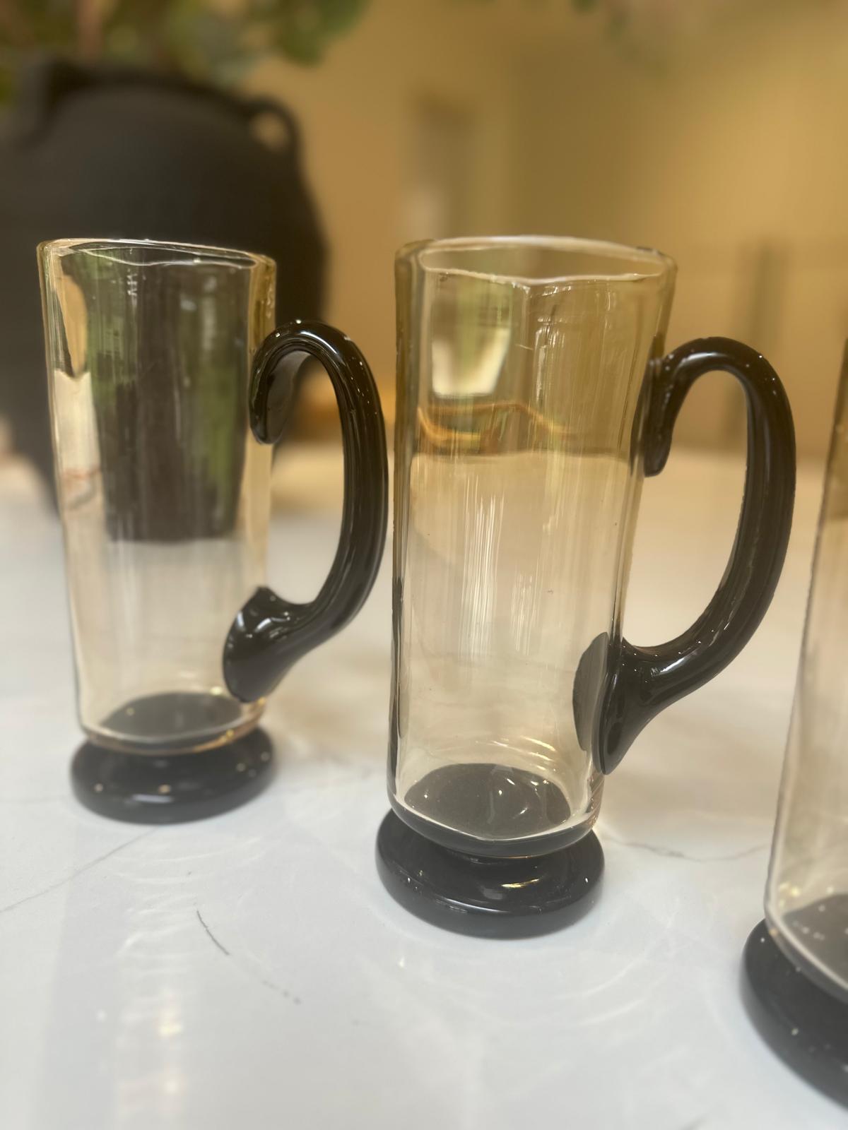 4 x vintage Italian design beer glasses MCM