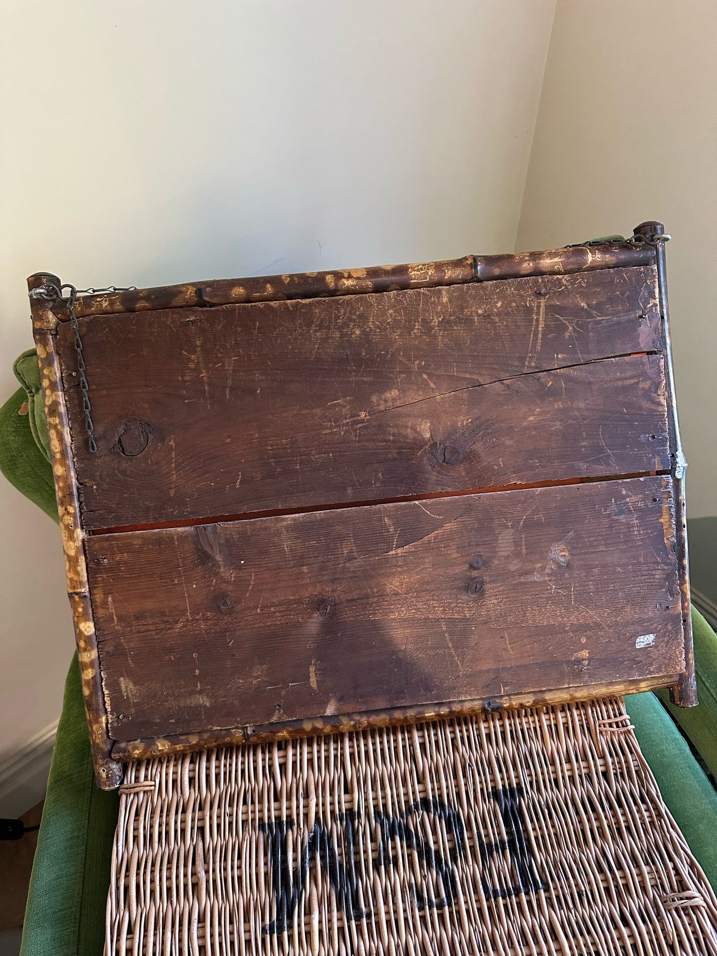 genuine burnt tiger bamboo mirror bezelled