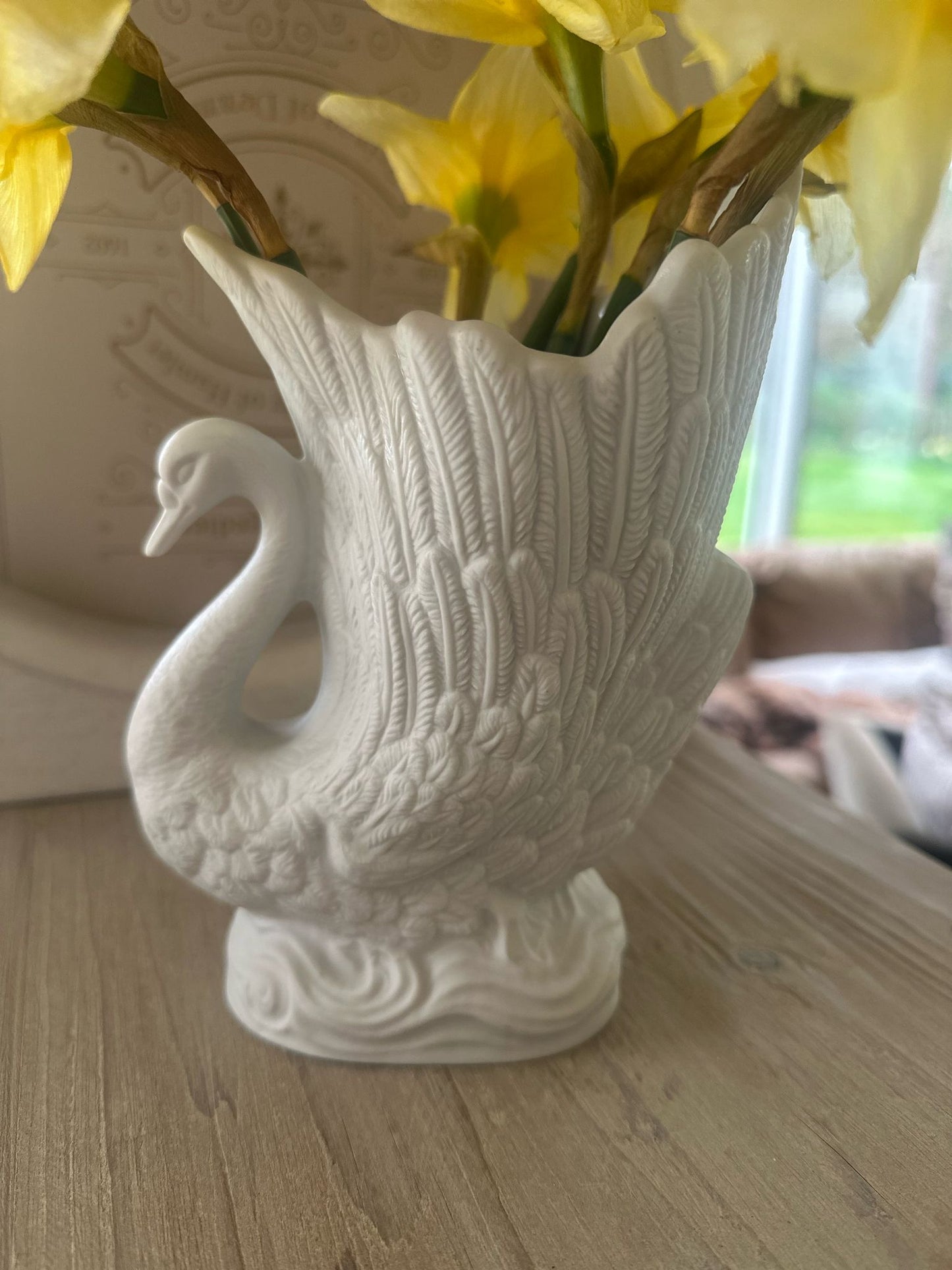 Portmeirion Parian Ware Swan Vase immaculate