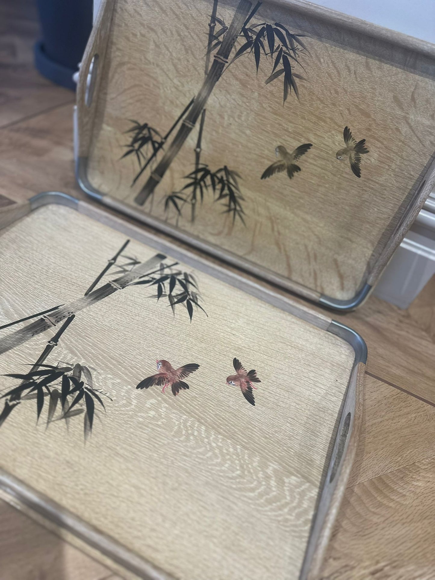 1940’s Mid century hand painted in Japan trays