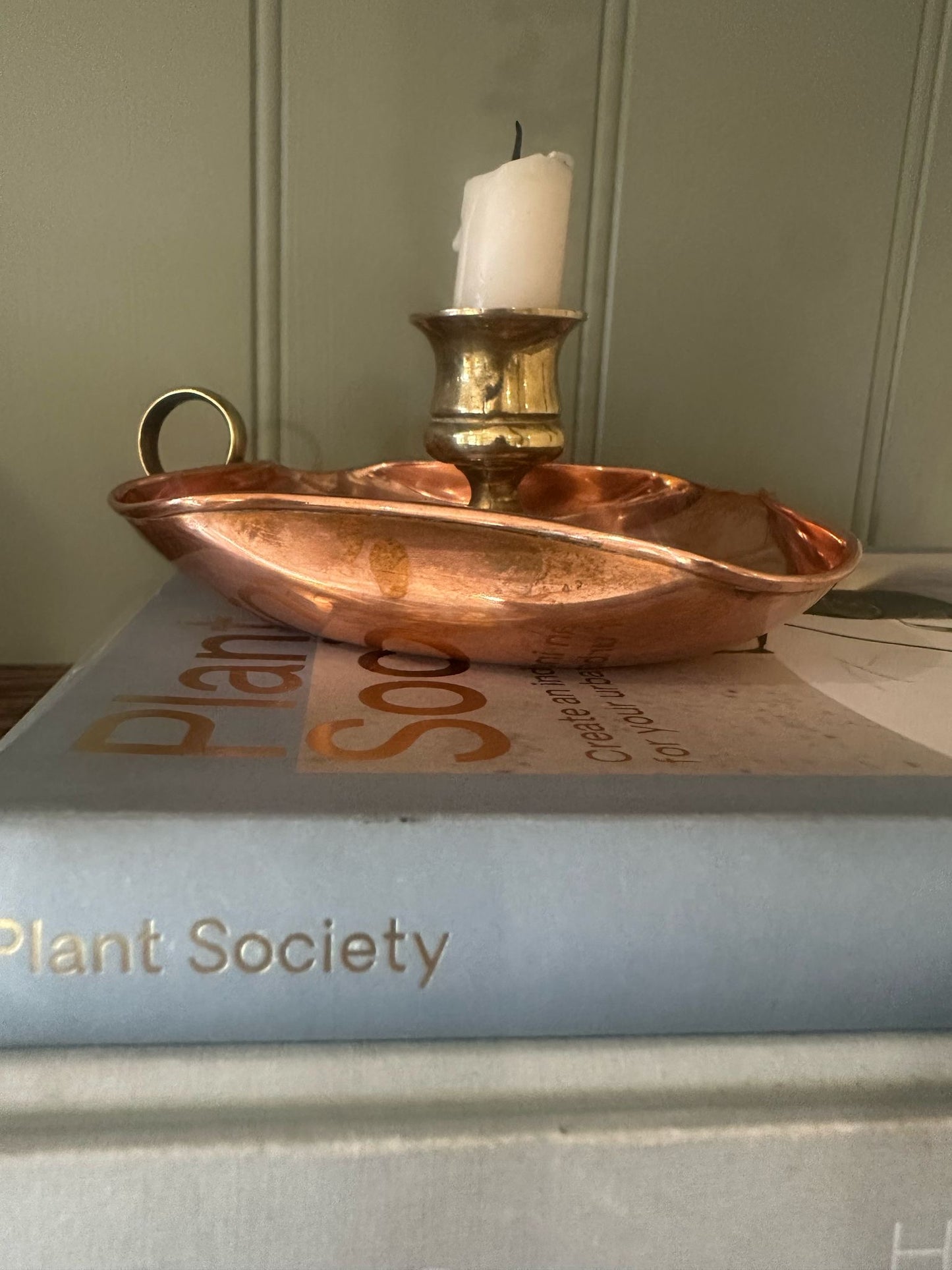 copper & brass chamberstick candle 🕯️ holder